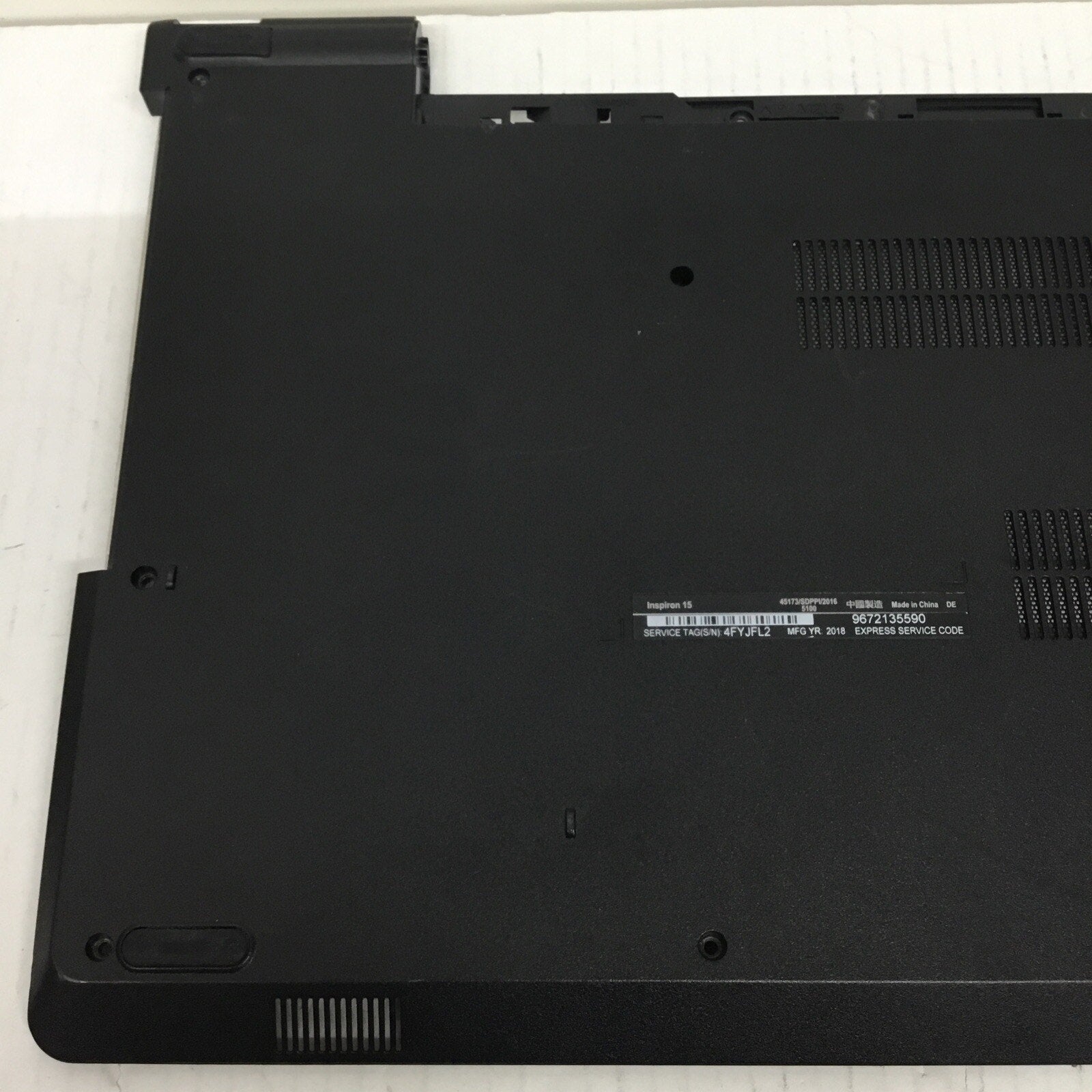 OEM Dell Inspiron 15-3000 3567 3565 3561 Black Bottom Case Cover 0X3VRG X3VRG