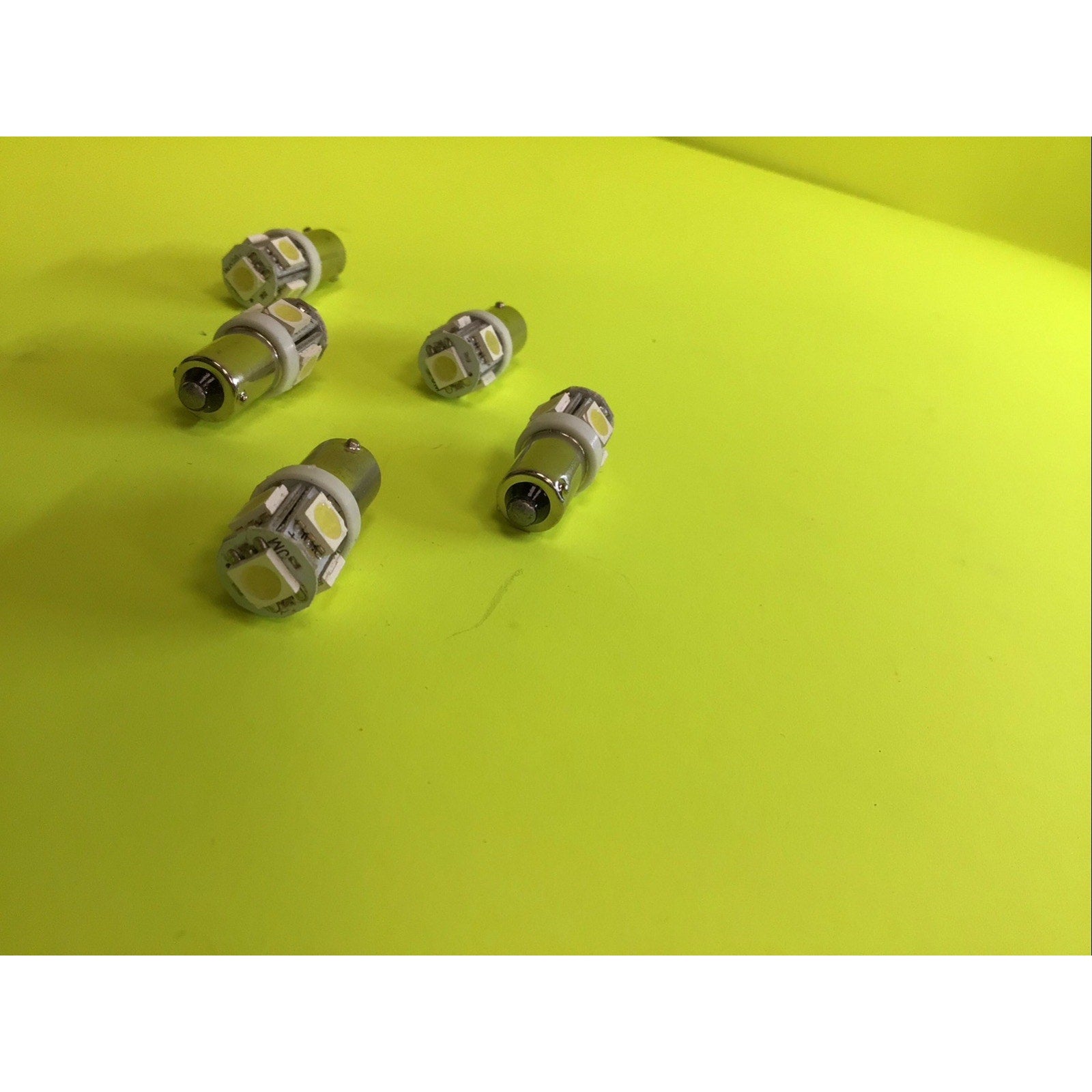 5 Pack BA9S 5 5050SMD White LED Bulbs