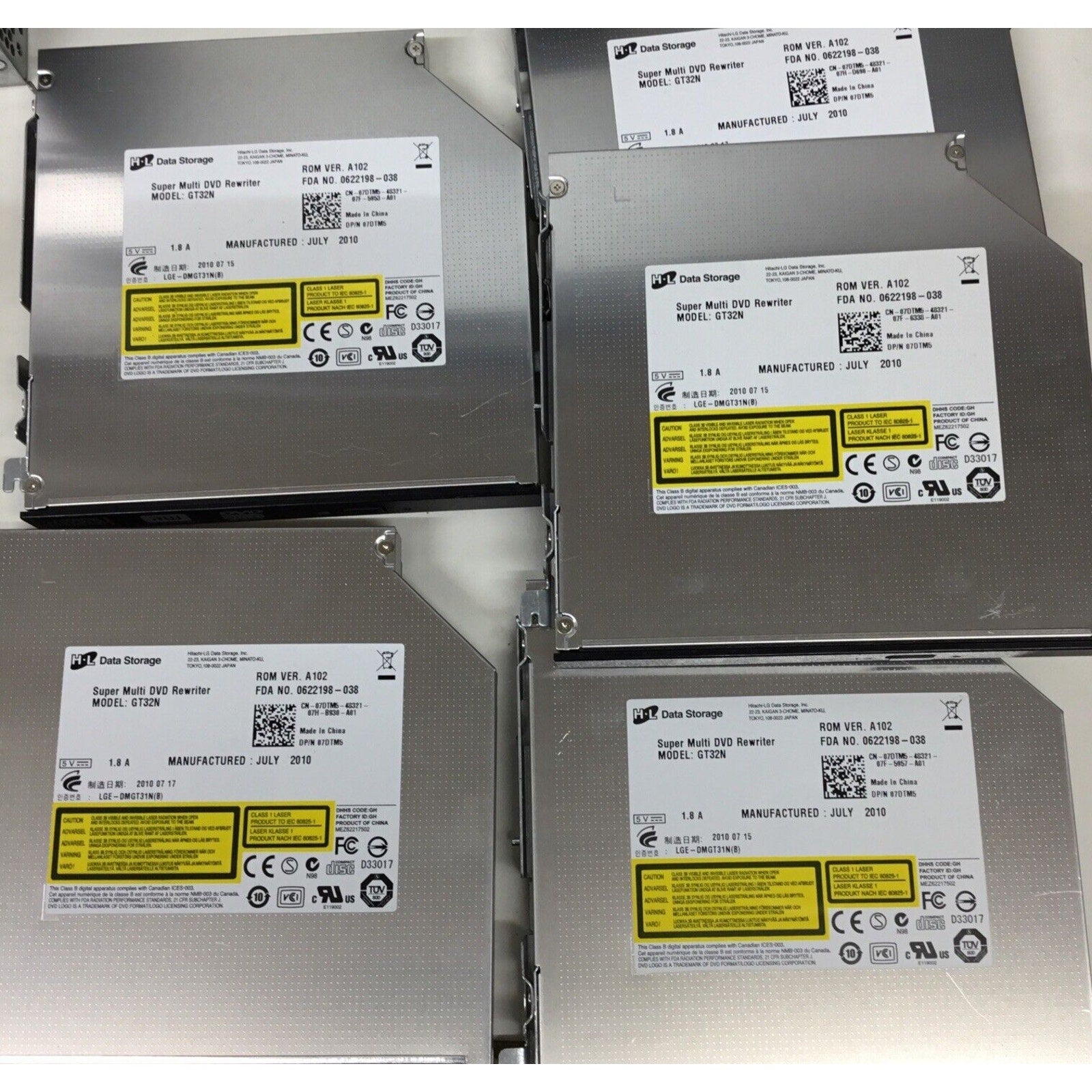 (Lot of 5)- HL Data Storage For Dell GU90N Super Multi DVD Writer