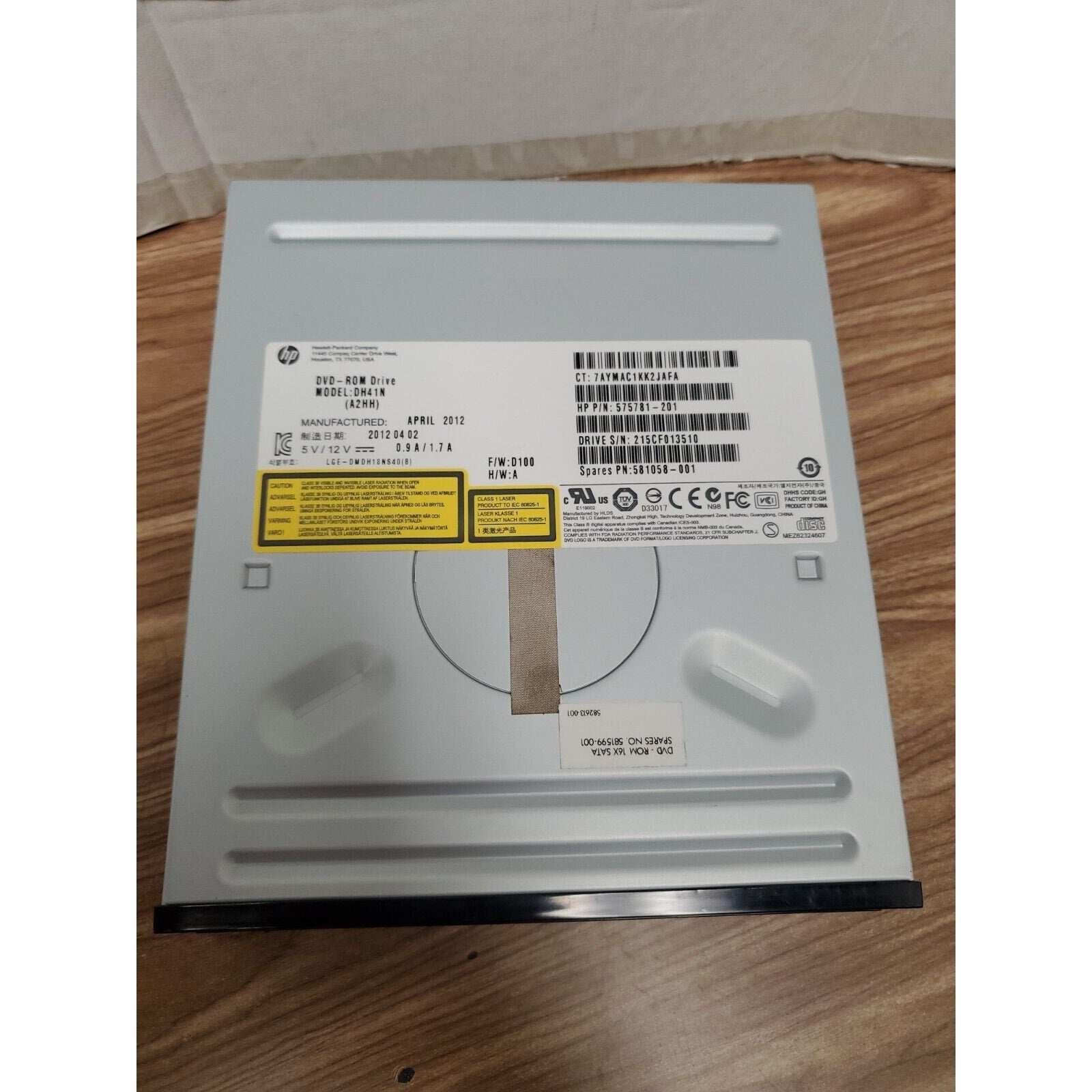 HP DH41N A2HH DVD ROM Drive 8200 Elite 575781-201 581058-001 581599-001