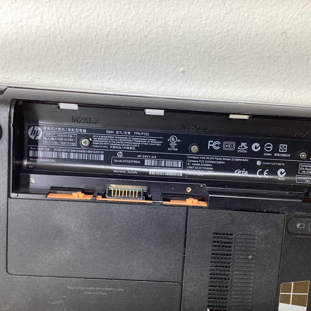 HP Envy dv4-5213cl 14" Laptop Intel Core i5-3210M 8GB RAM 750GB - For Parts