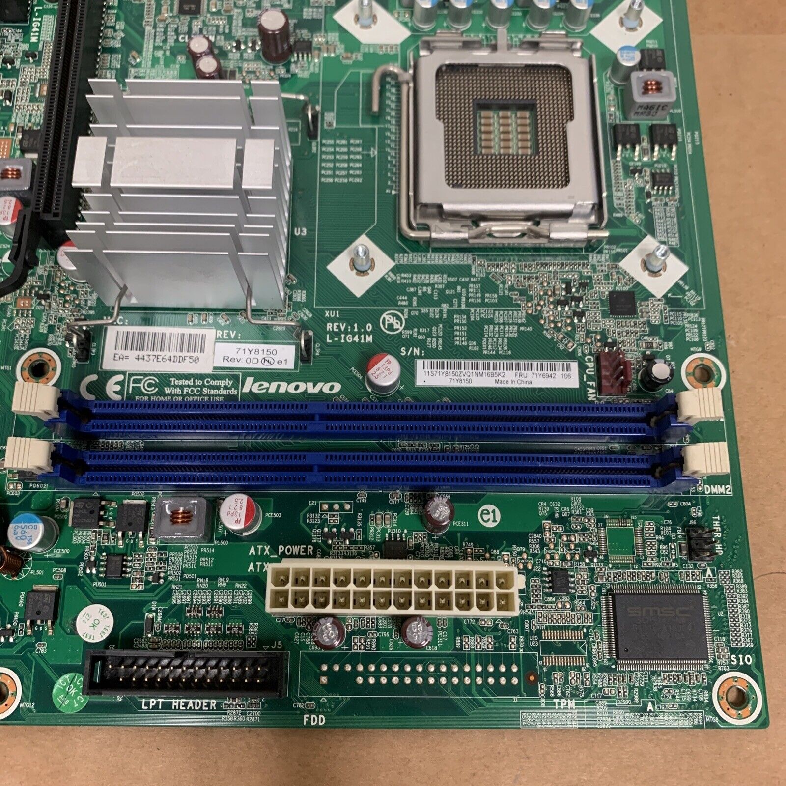 IBM LENOVO THINKCENTRE M60e M70e Intel LGA775 MOTHERBOARD 71Y6942 -No I/O Shield