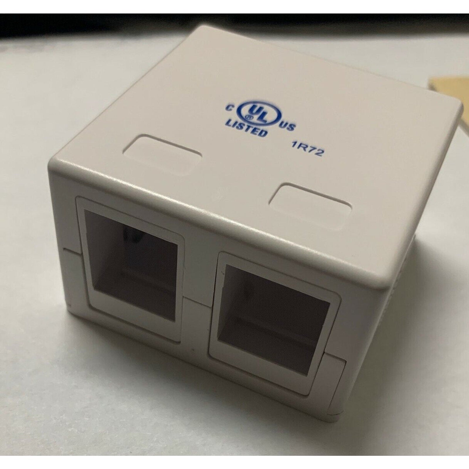 2-Port RJ45 Blank Surface Wall Mount Box - For Cat5e/Cat6/Cat6a Keystones