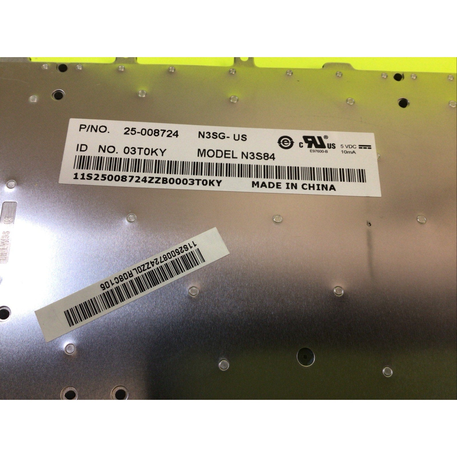 Lenovo Ideapad Y560 Keyboard N3S84-US 25-008724