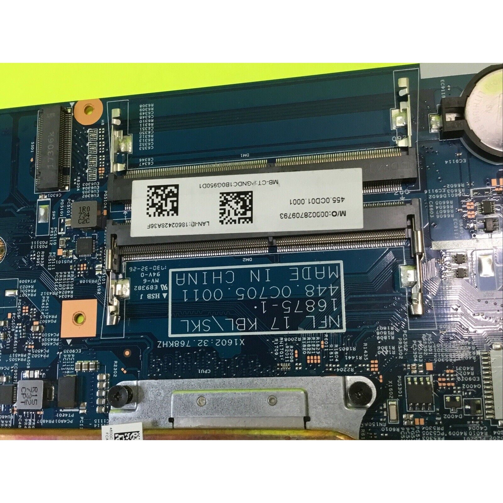 HP Intel Core i3-7100U Motherboard 925625-601