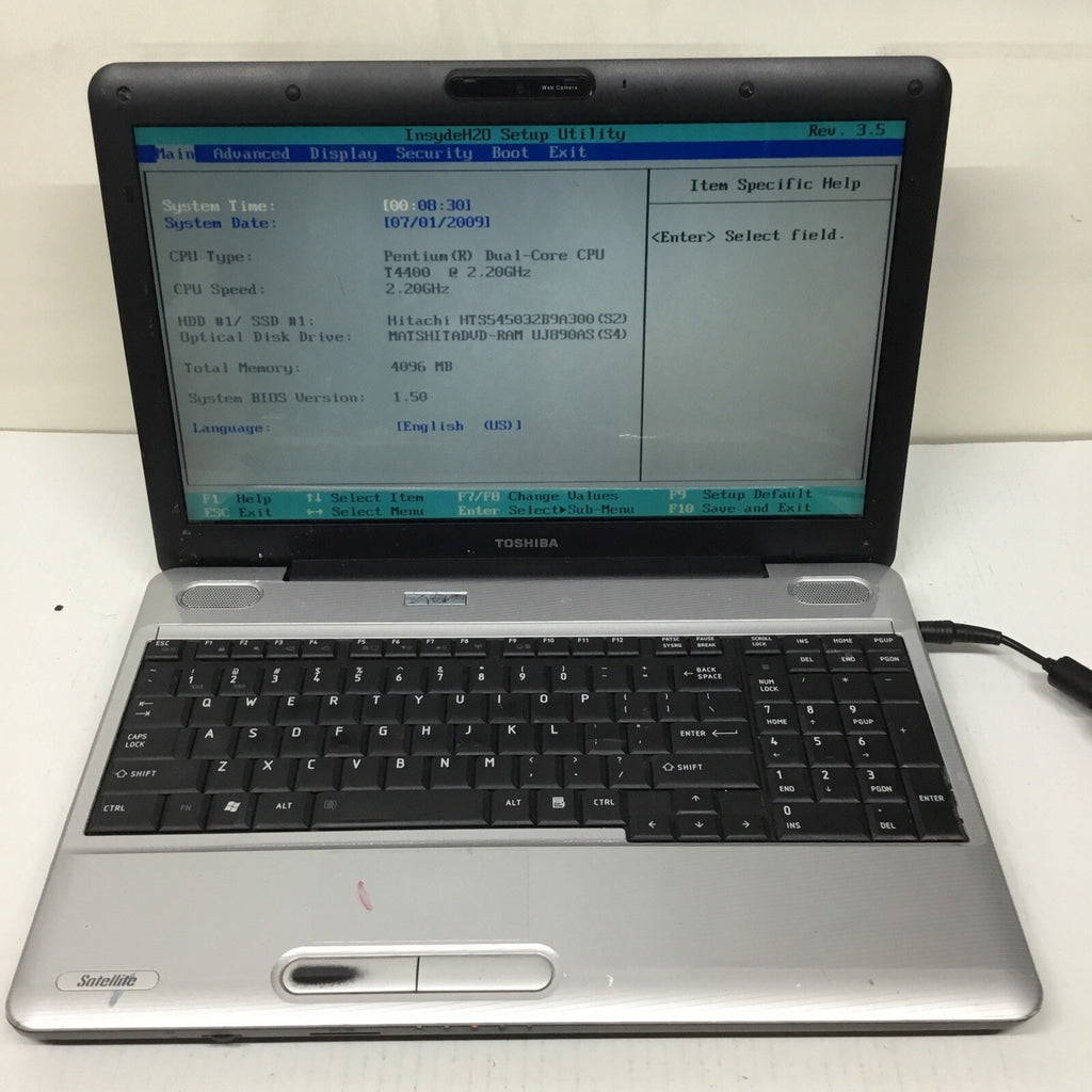 TOSHIBA Satellite L505-ES5015 Laptop Bad Battery / No Adapter /