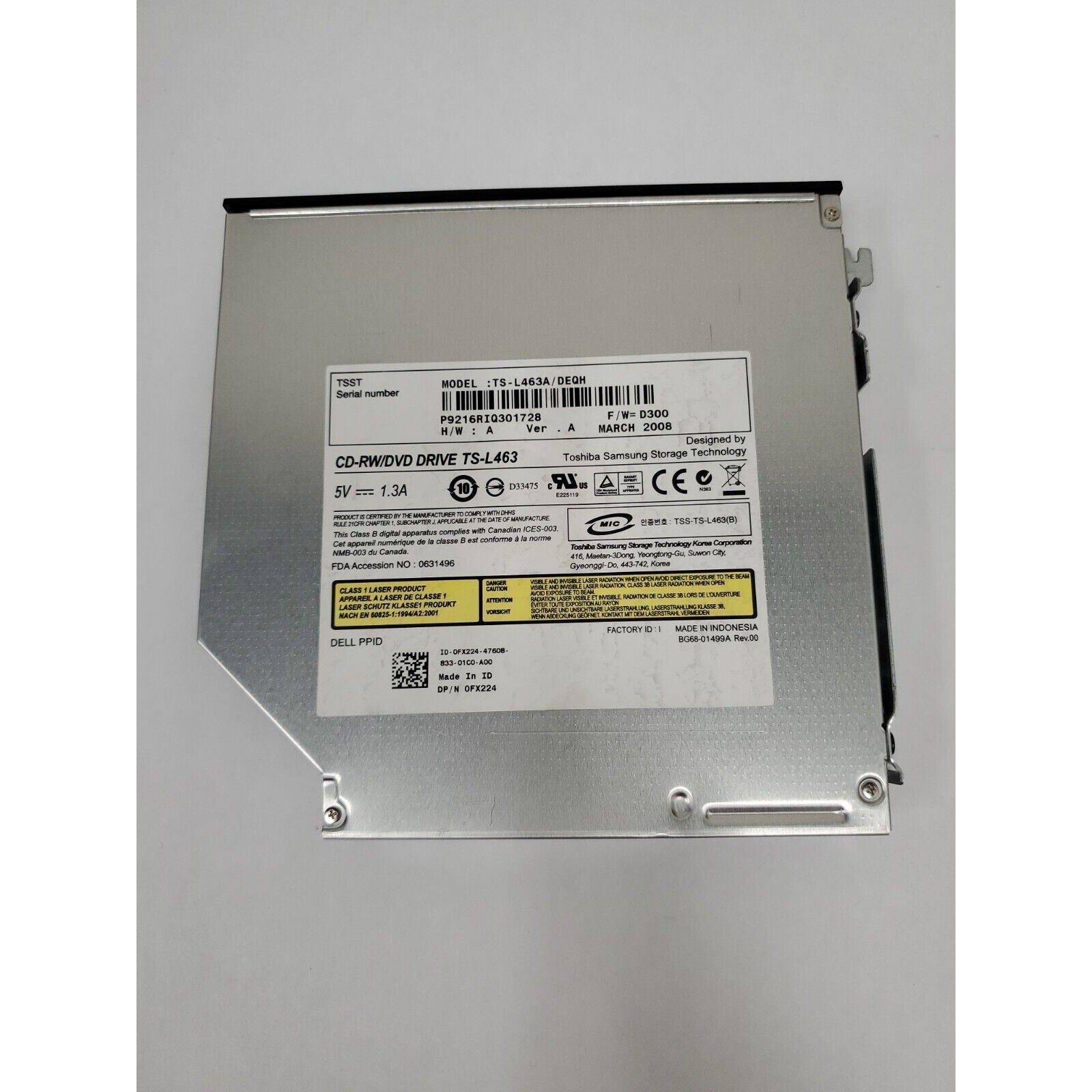 Dell Optiplex Toshiba TS-L463A-DEQH CD-RW/DVD DRIVE