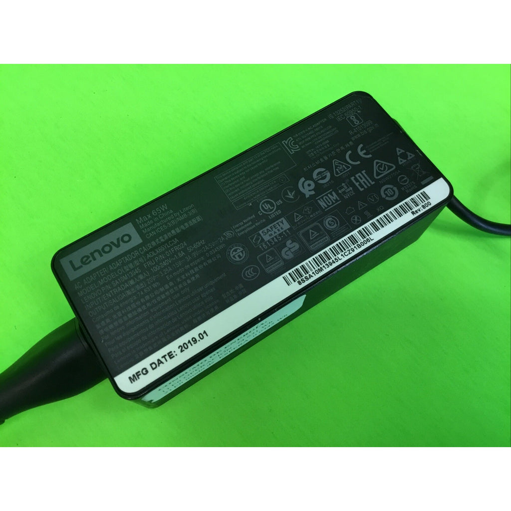 Genuine 65W USB-C Type-C Power Adapter Charger Lenovo Laptop AC ADLX65YLC3A