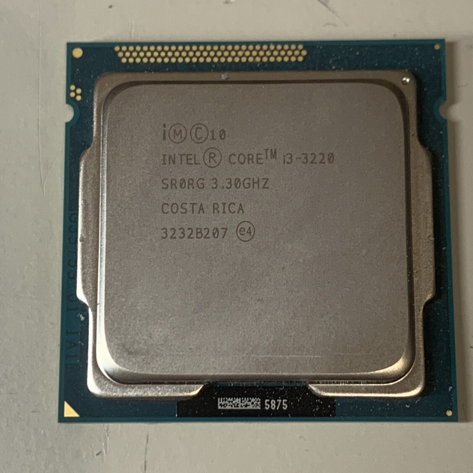 INTEL CORE i3-3220 SR0RG 3.3GHZ 3MB 5GT/s LGA1155 CPU PROCESSOR