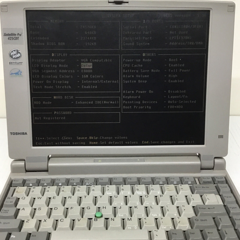 Vintage Toshiba Satellite Pro 425CDT Laptop 11.3" PA1230U RARE VINTAGE READ DESC