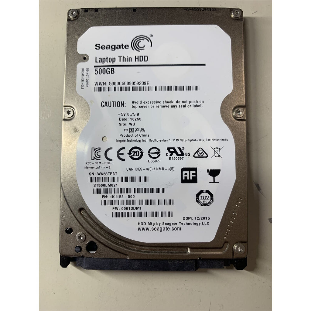 Seagate ST500LM021 Thin HDD 2.5" 500GB Laptop Hard Drive 1KJ152-500 FW: 0001SDM1