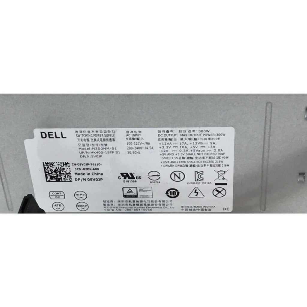Dell OEM 5V0JP Power Supply PSU 300W H300NM-01