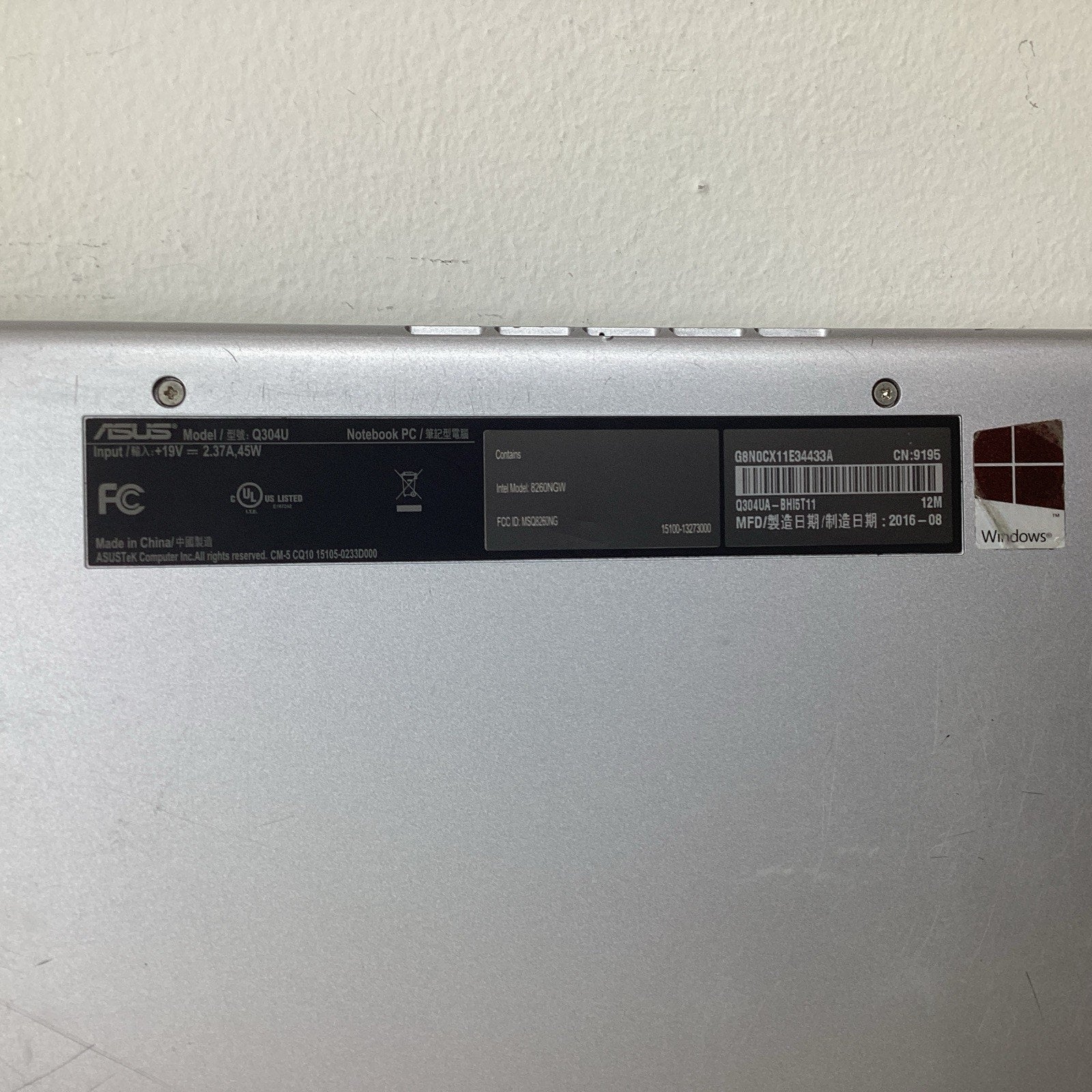 ASUS Q304UA-BHI511 13.3" Intel Core i5-7200U 2.50GHz 2GB RAM No HDD - For Parts