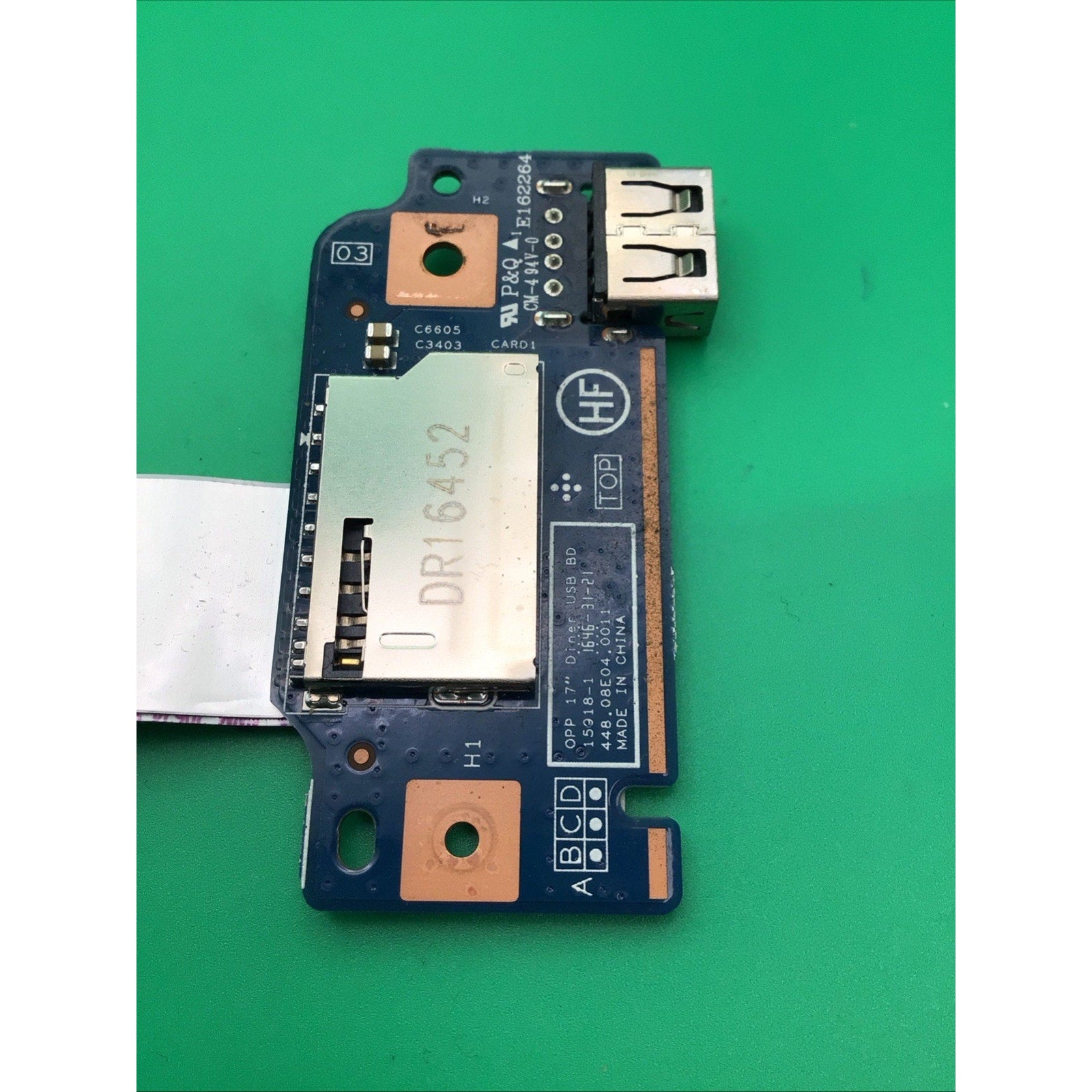 HP Laptop 17-x116dx USB Board 45508E030001 15918-1