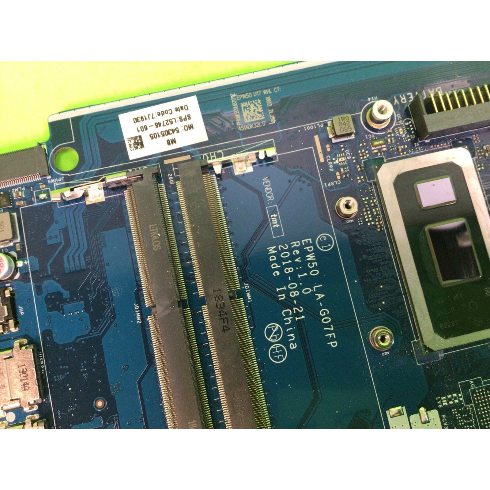 HP Pavilion 15-DA1005DX L52746-601 Core i7-8565U DDR4 Motherboard