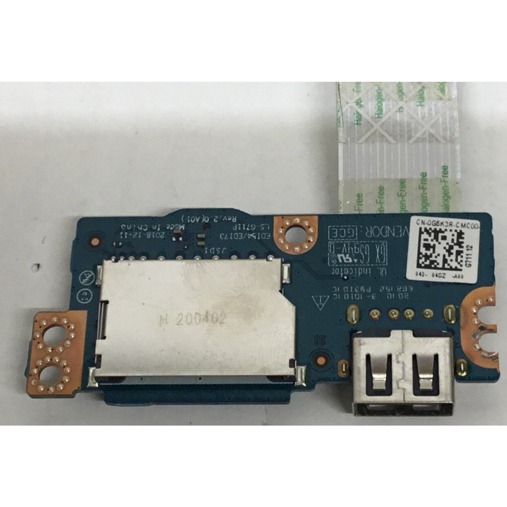 NEW OEM Dell Inspiron 3582 USB SD Card Reader CMOS Circuit Board - G6K3R 0G6K3R