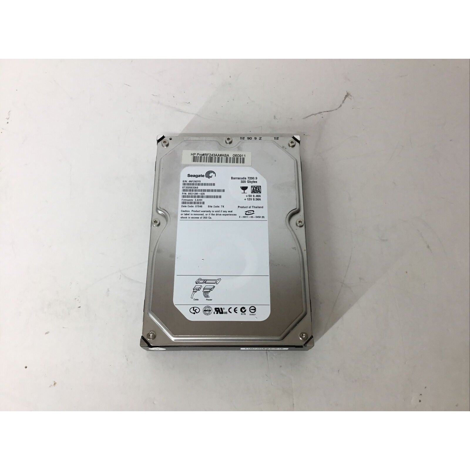 Seagate Barracuda 7200.12 320 GB Hard Drive ST3320833AS 9BD13M-620 RF243AA#ABA