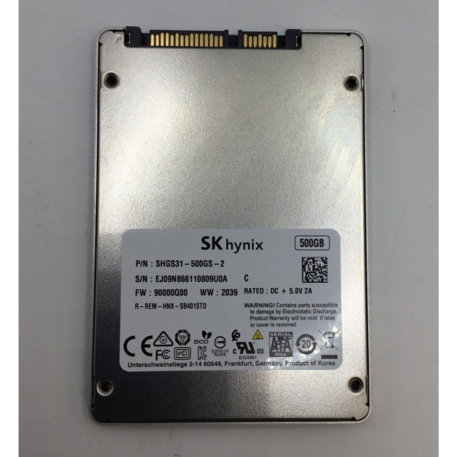SK Hynix 2.5" Gold S31 500GB SATA III 6Gbps SSD SHGS31-500GS-2