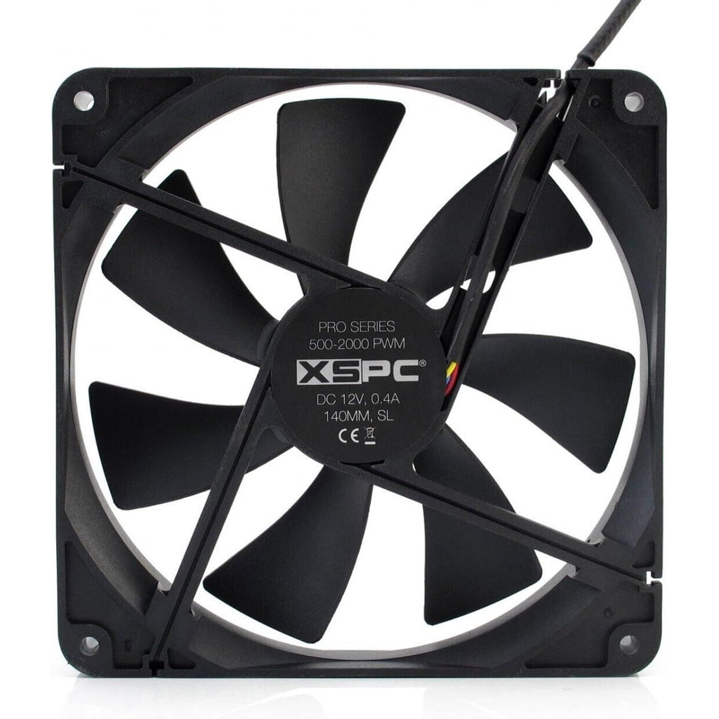 XSPC Pro Series 140mm Fan - PWM 500-2000RPM Black (3 Pack)