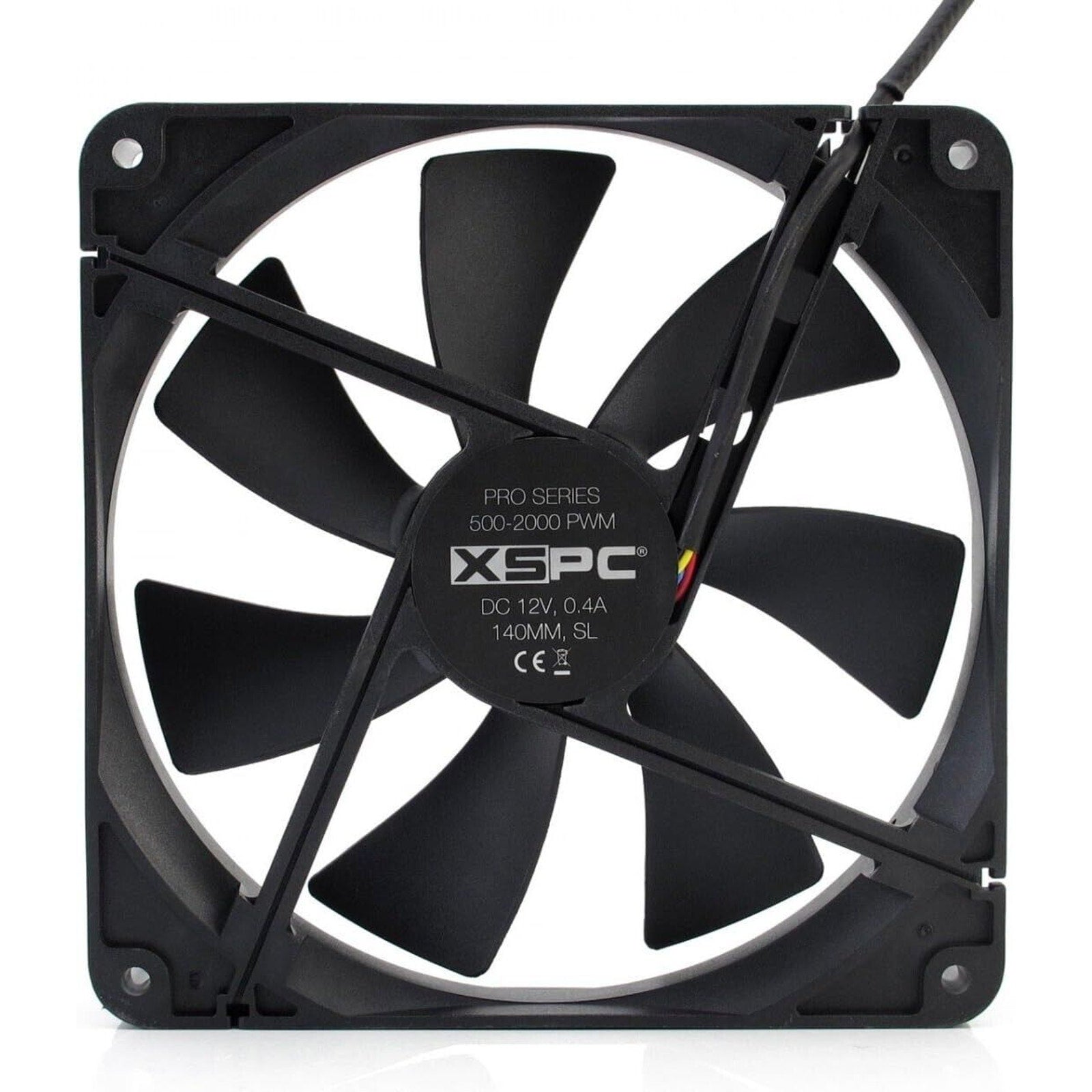 XSPC Pro Series 140mm Fan - PWM 500-2000RPM Black (3 Pack)