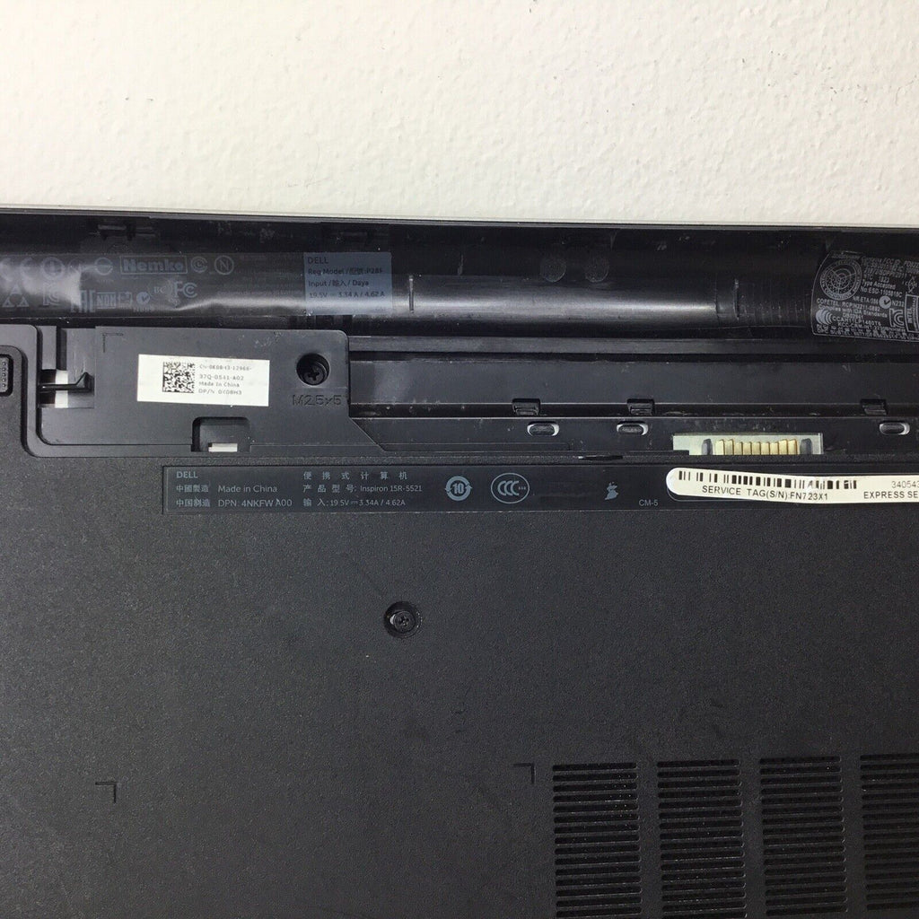 Dell Inspirion 15R-5521 Intel Core i5-3337U No RAM/HDD - For Parts