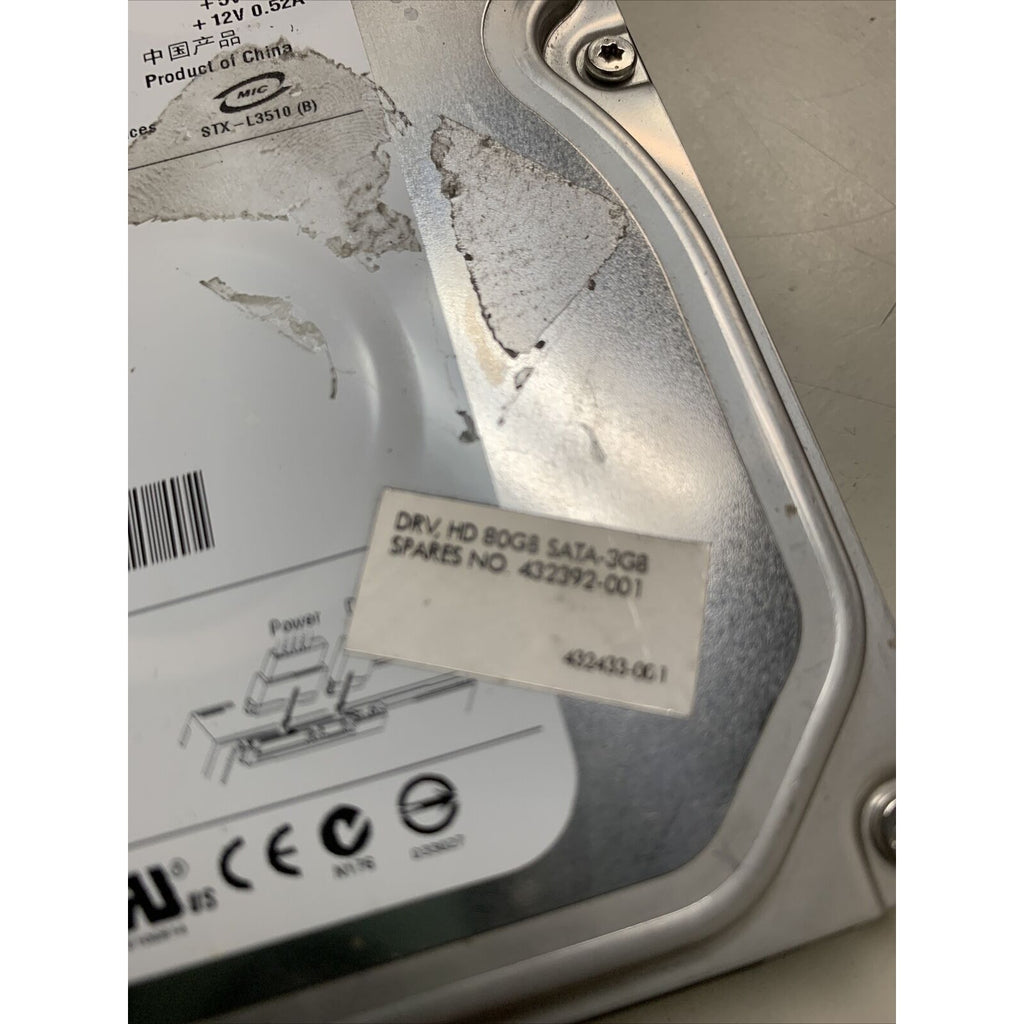 HP 432392-001 Seagate 9CY131-020 80GB 7200RPM SATA-2 8MB Cache 3.5" Hard Drive