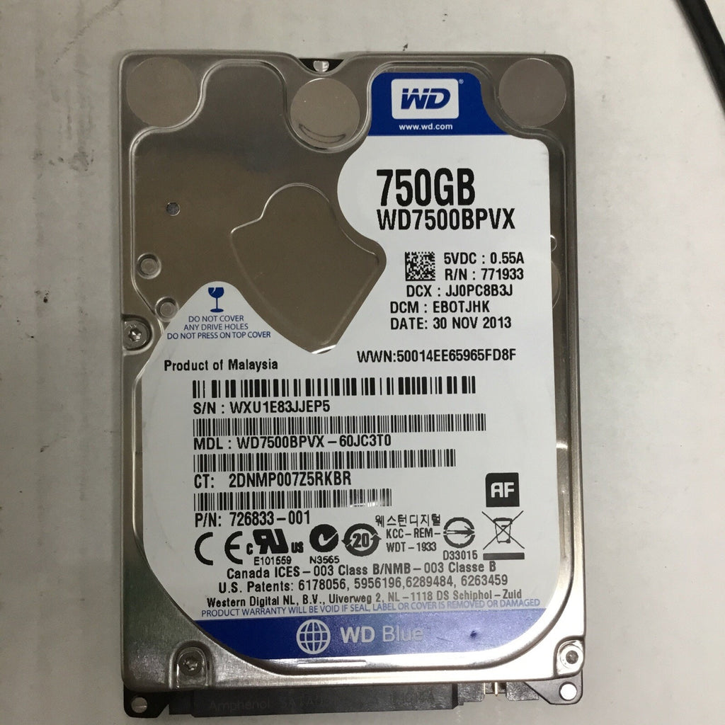 WD WD7500BPVX 771933 2.5" 750GB WD Blue Hard Drive