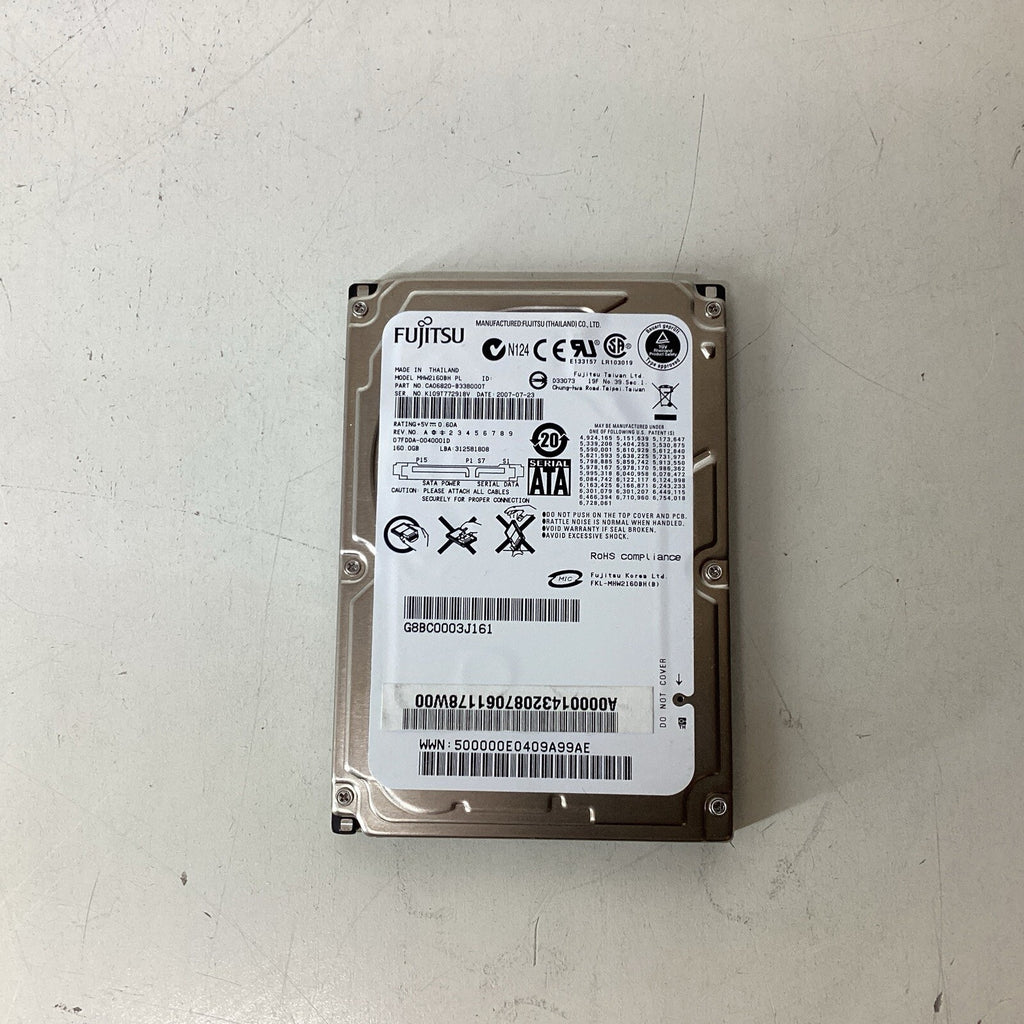 Fujitsu MHW2160BH 160GB Sata 5400 RPM Hard Drive CAO6820-B338000T