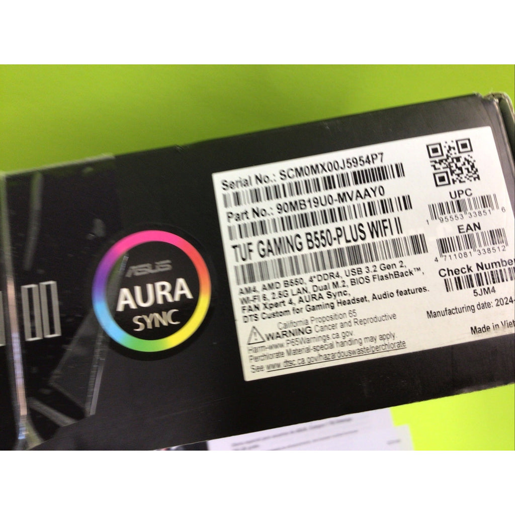 ASUS TUF GAMING B550-PLUS WIFI II BOX ONLY FOR DISPLAY or COLLECTORS