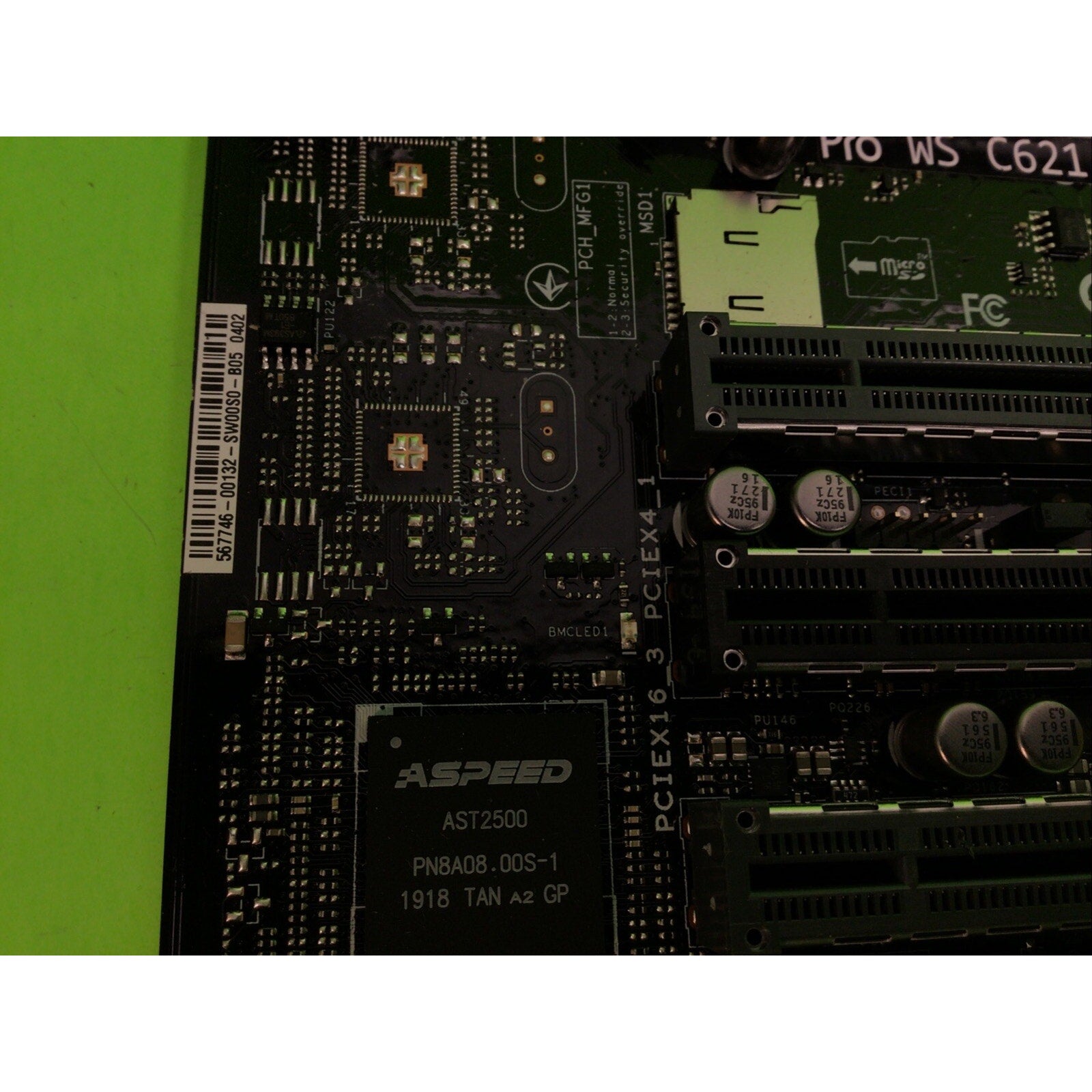 ASUS Pro WS C621-64L SAGE Motherboard Intel C621 LGA 3647 DDR4 w/CPU HEATSINK