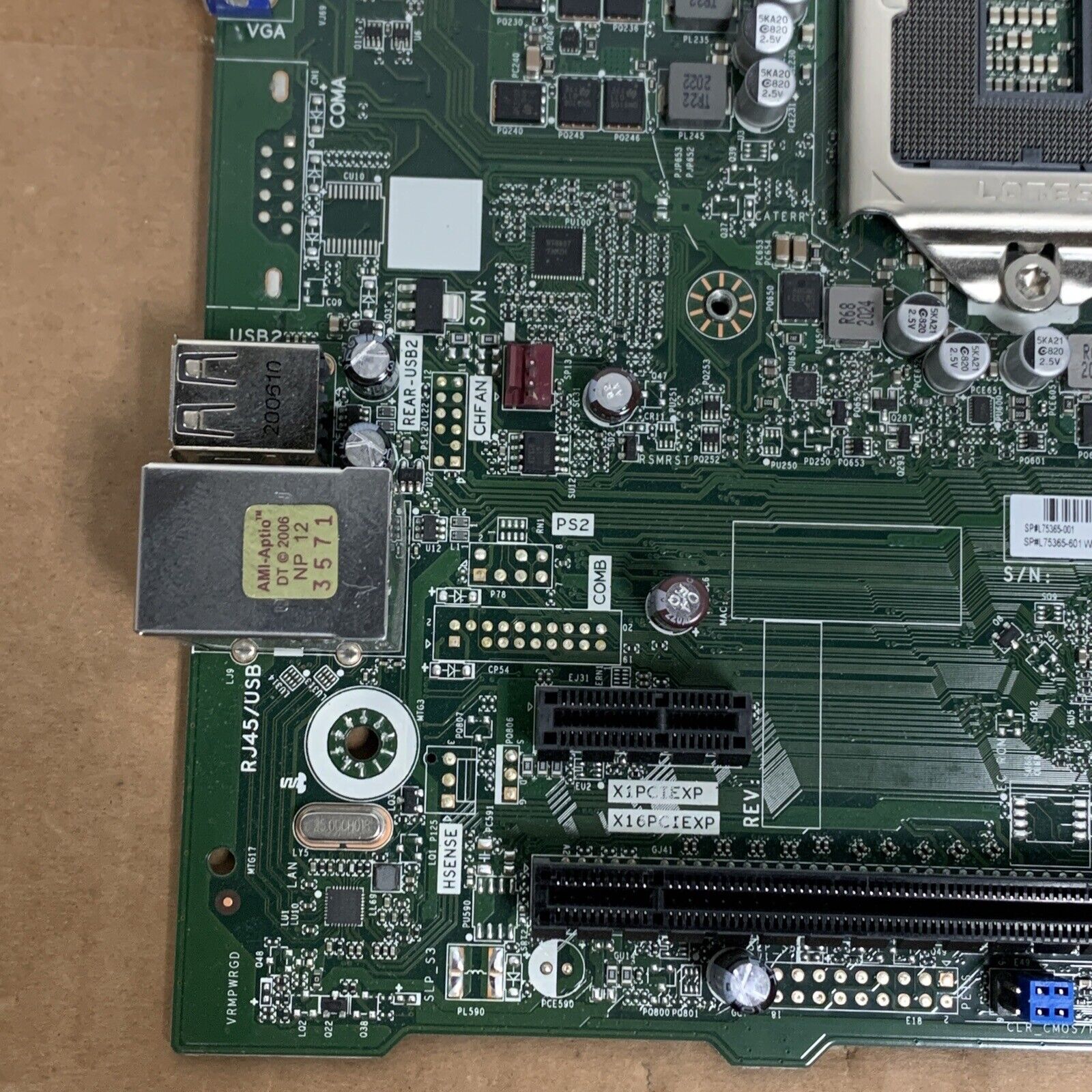 *BAD* HP TG01 TP01 TE01 Motherboard L75365-001 L75365-601 LGA 1200 - For Parts