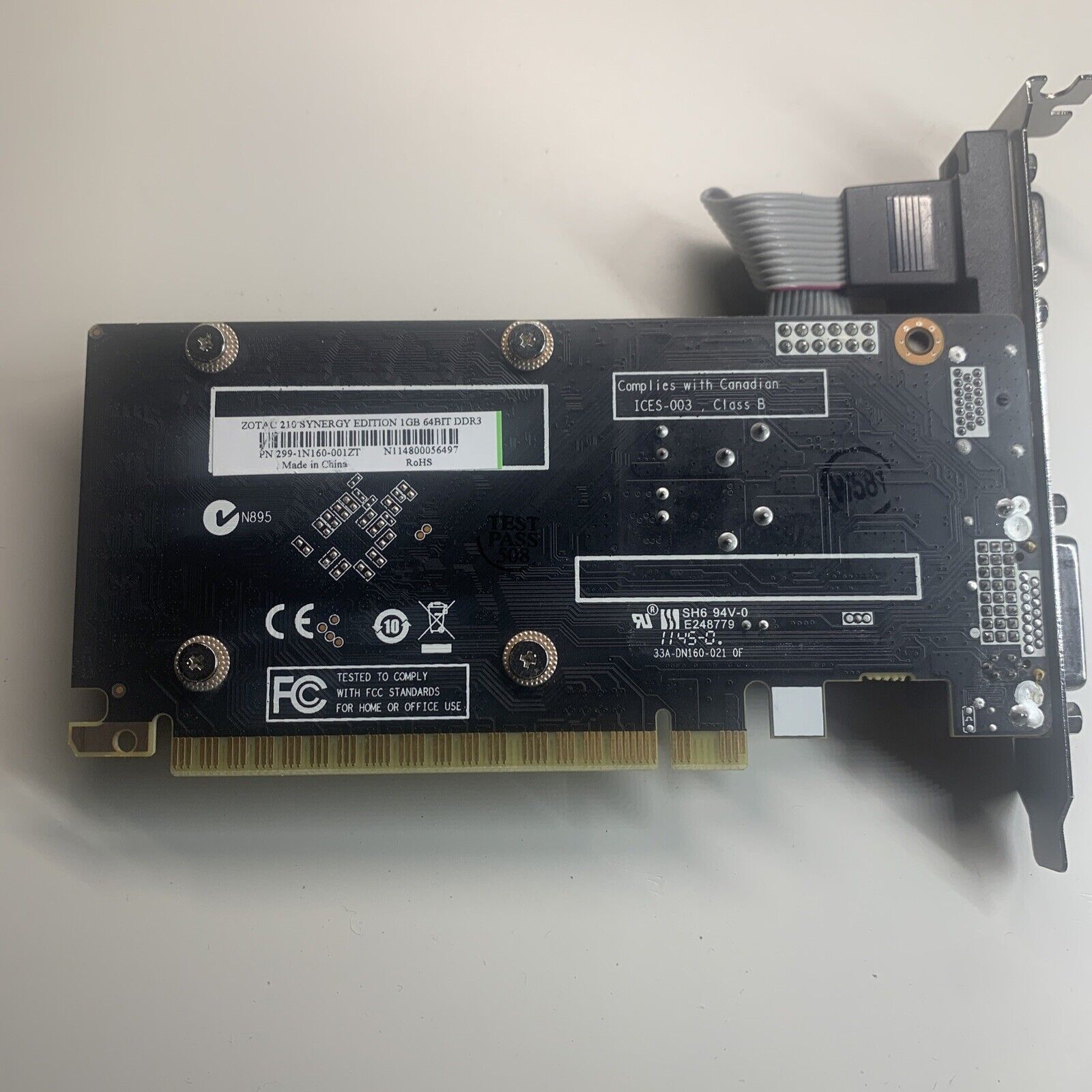 ZOTAC G210 1GB 64BIT DDR3 ZT-20313 GRAPHICS CARD