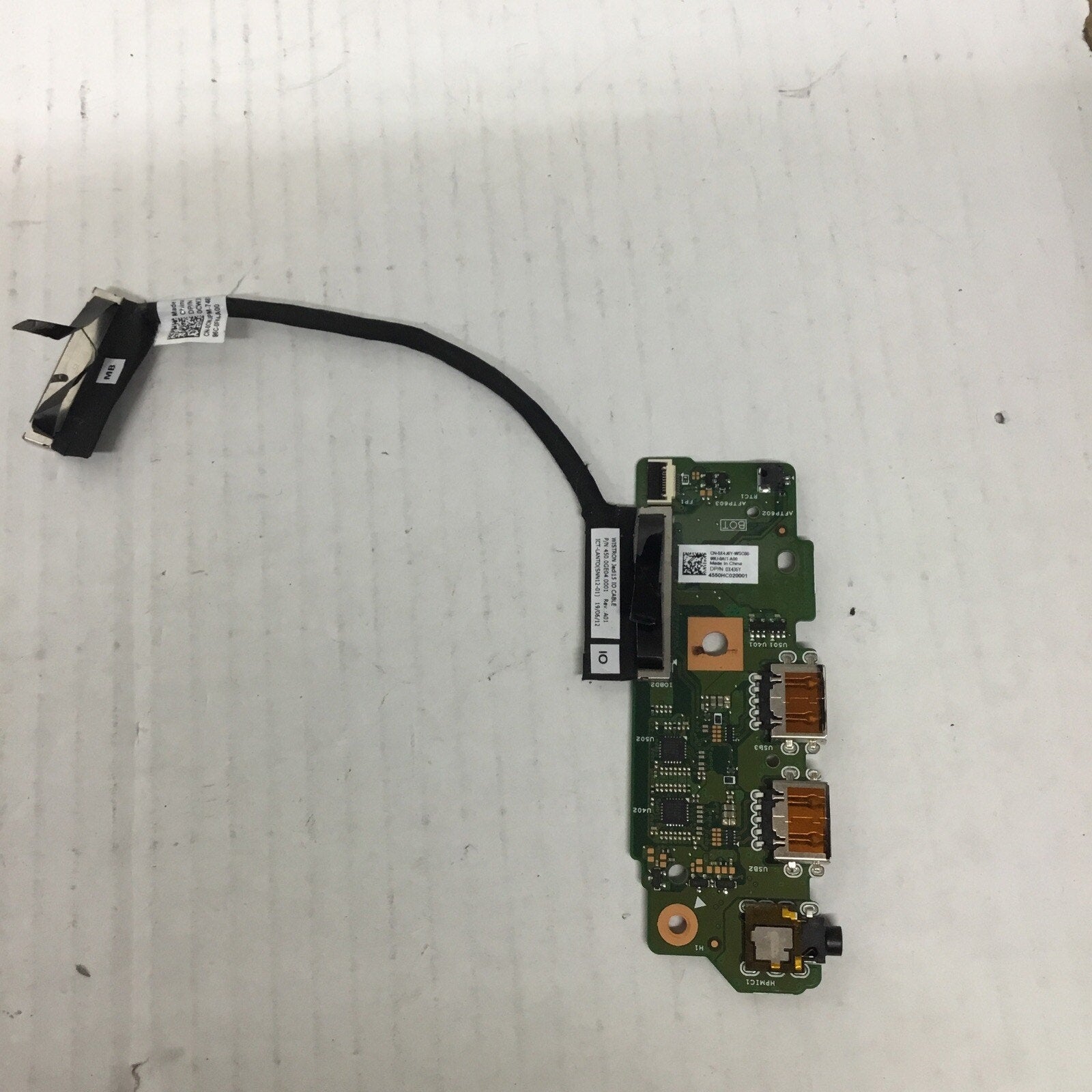 Dell Inspiron 15.6” 7591 2-in-1 OEM USB Audio Port Board w/Cable X4J6Y RTYC0
