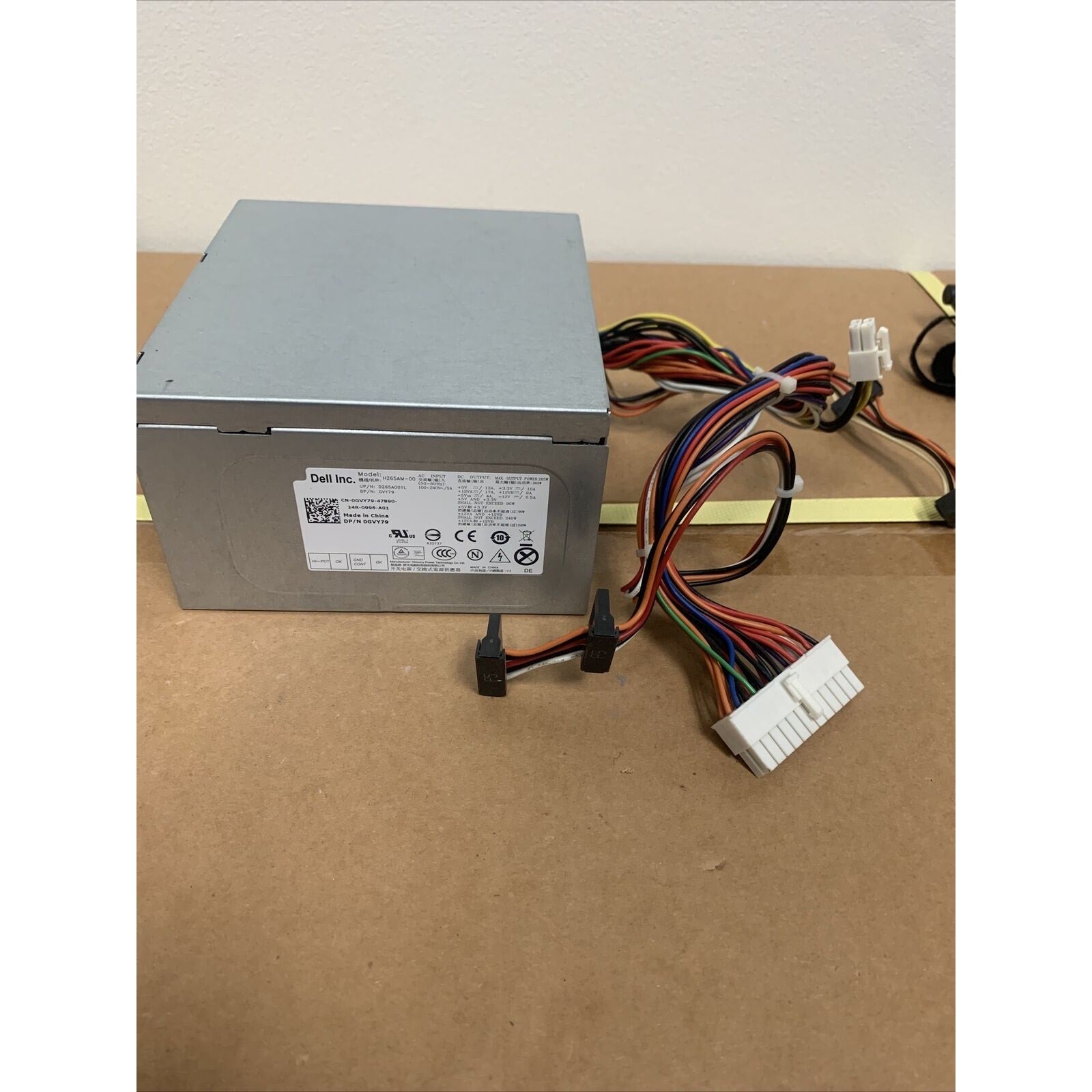 Dell Genuine OptiPlex 390 790 990 Power Supply 265W H265AM-00 GVY79 0GVY79