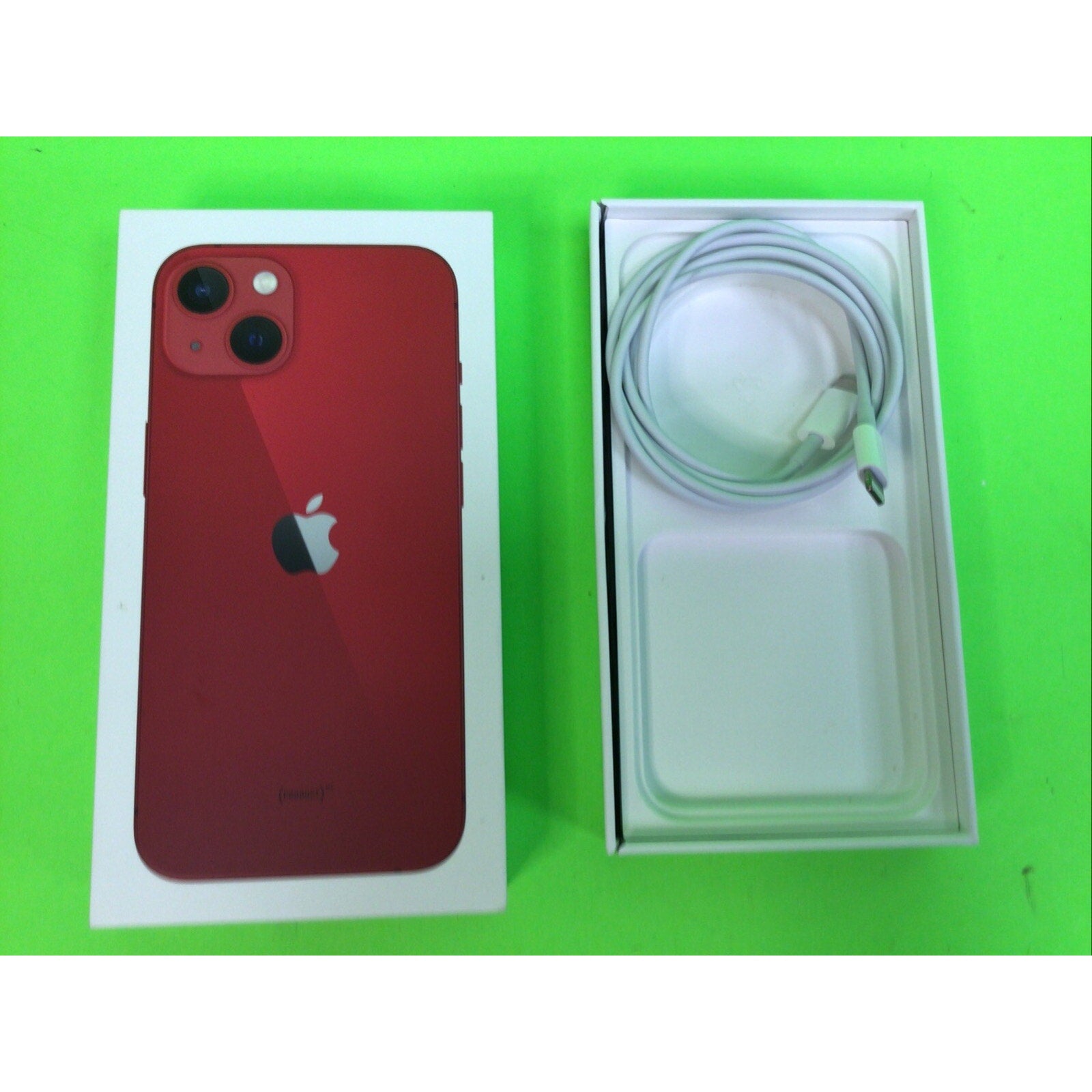 iPhone 13 Red 128GB Empty Retail Box w/Charging Cable