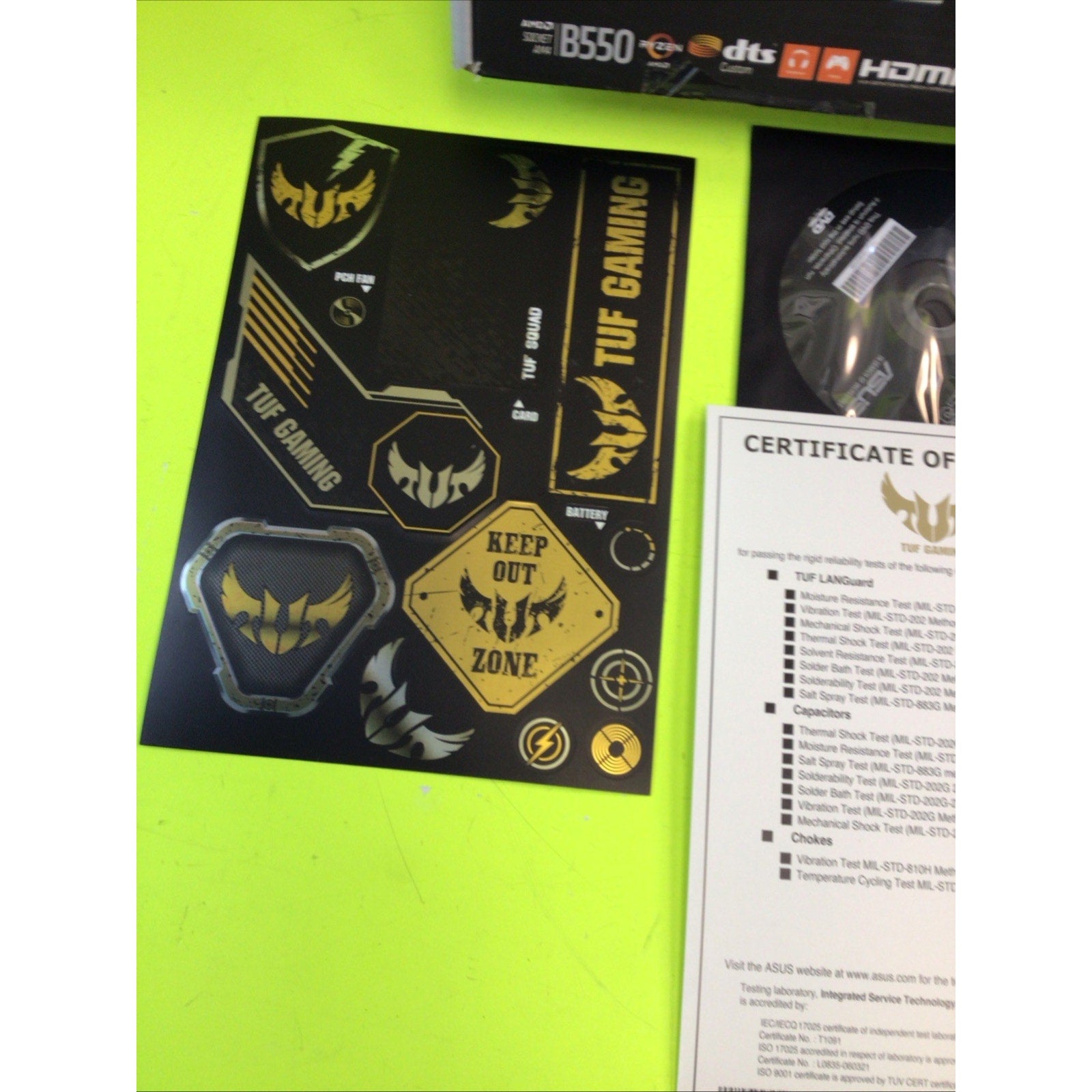 ASUS TUF GAMING B550-PLUS WIFI II BOX ONLY FOR DISPLAY or COLLECTORS