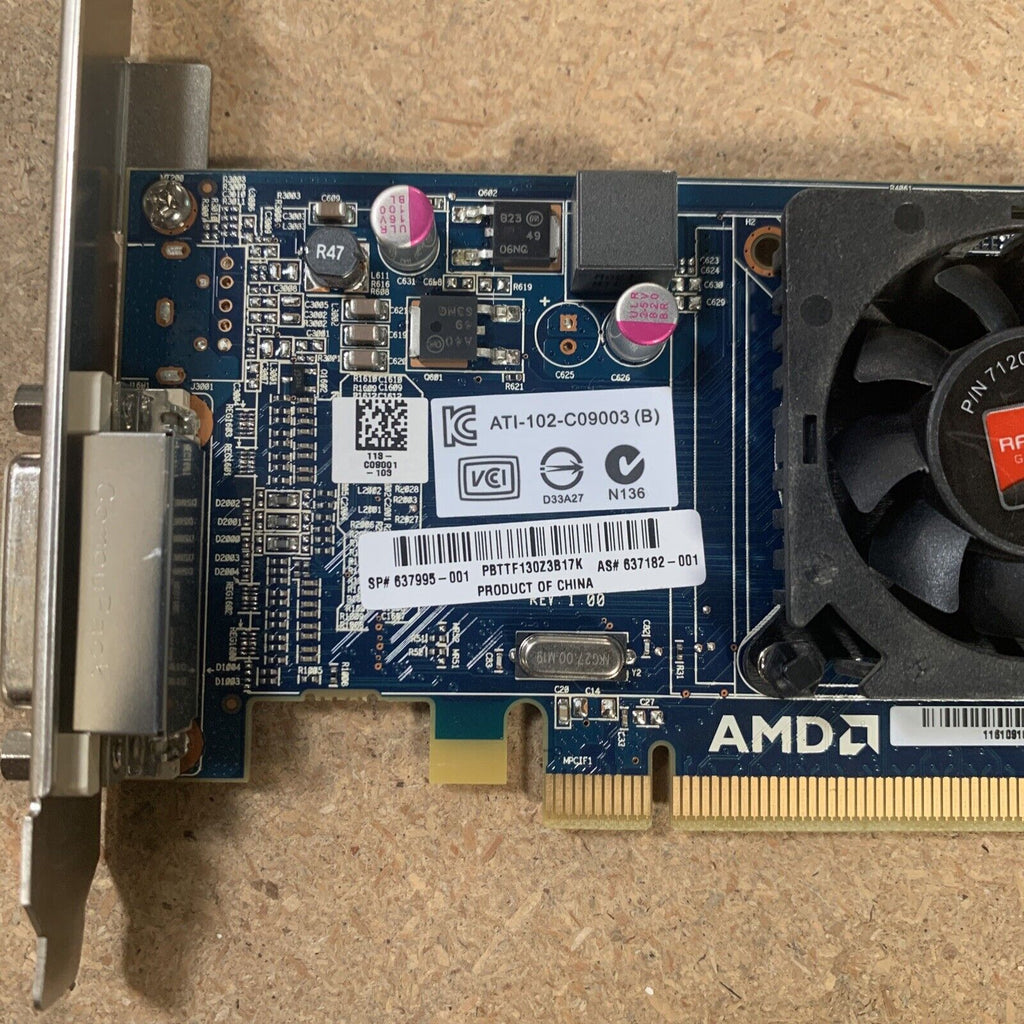 ATI Radeon HD 6350 Dual Head Graphics Card 512MB PCIe 637995-001 ATI-102C09003B