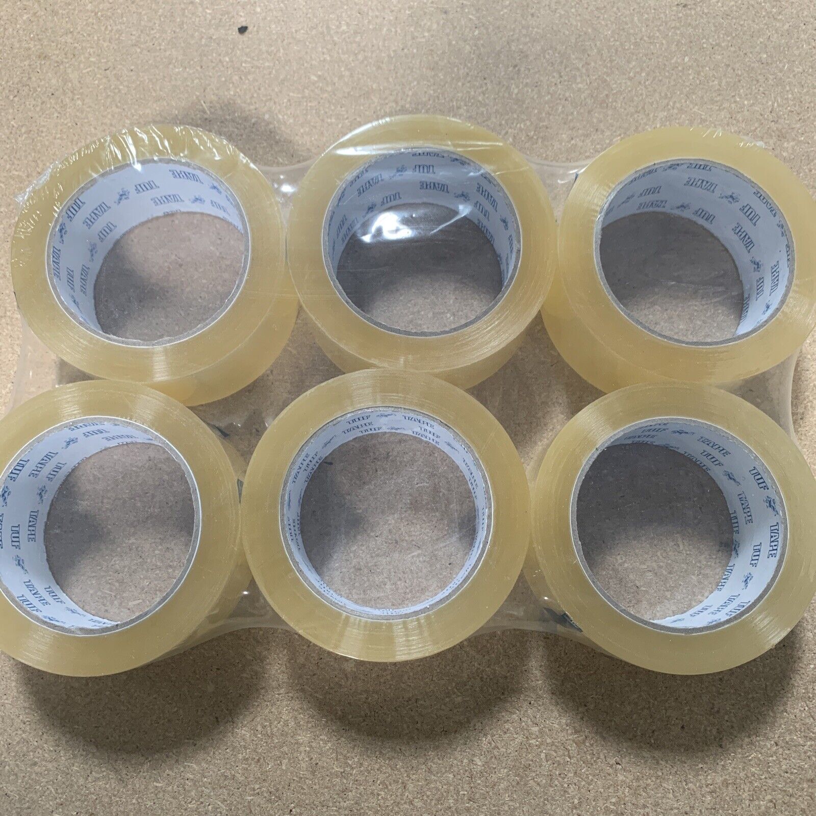 6-pack Of 2in x 110 yd 1.7 mil Acrylic Carton Sealing Tape, New - 2” x 110 Yards