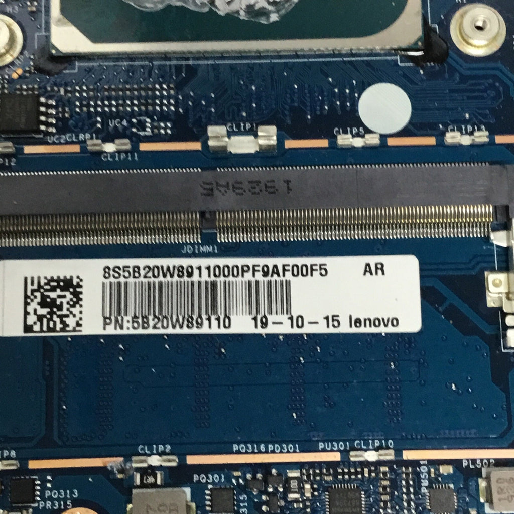 For Parts Lenovo IdeaPad Motherboard Logic Board Intel Core i3-1005G1 5B20W89110