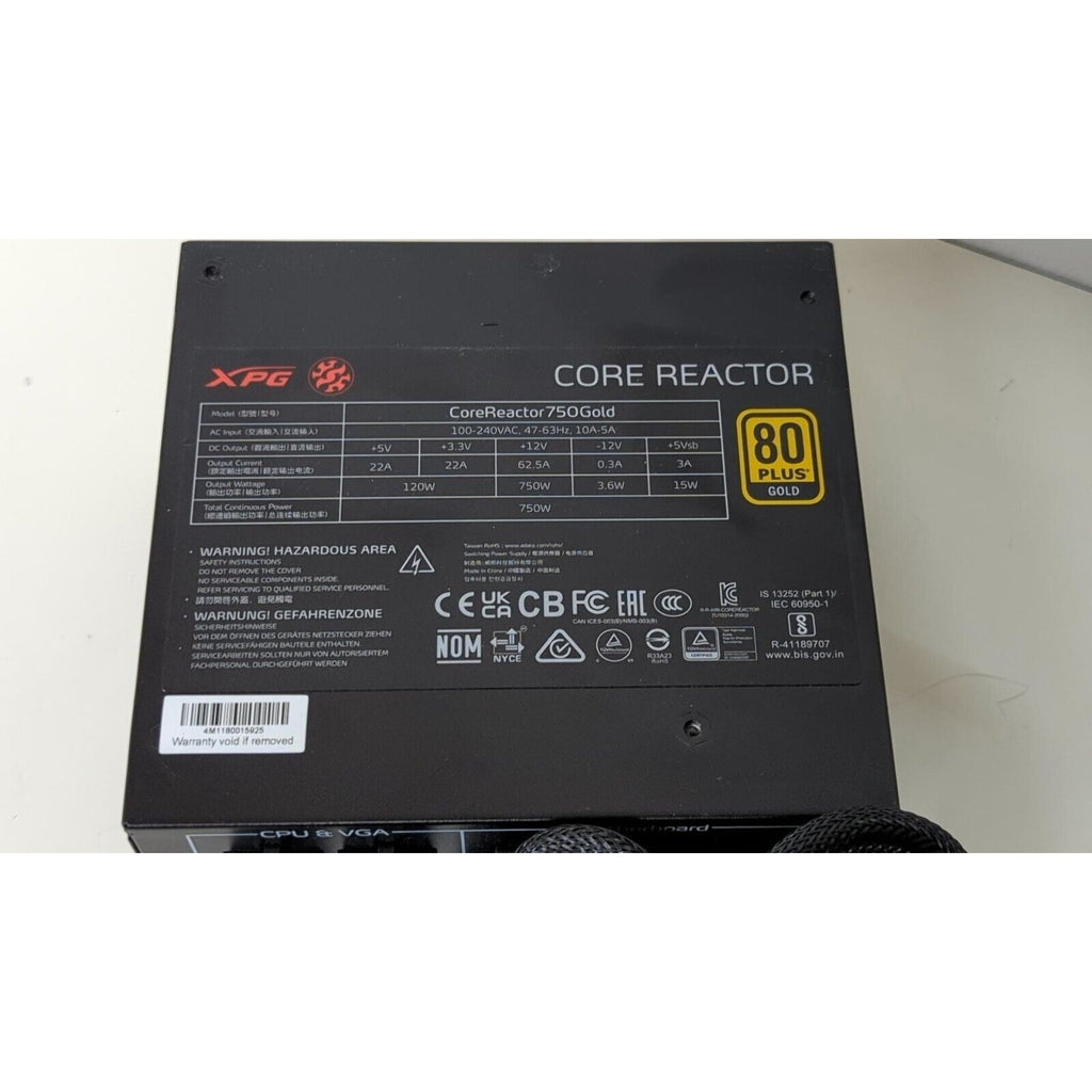 XPG Core Reactor 750 80+ Gold 750W ATX Modular Power Supply - CoreReactor750Gold