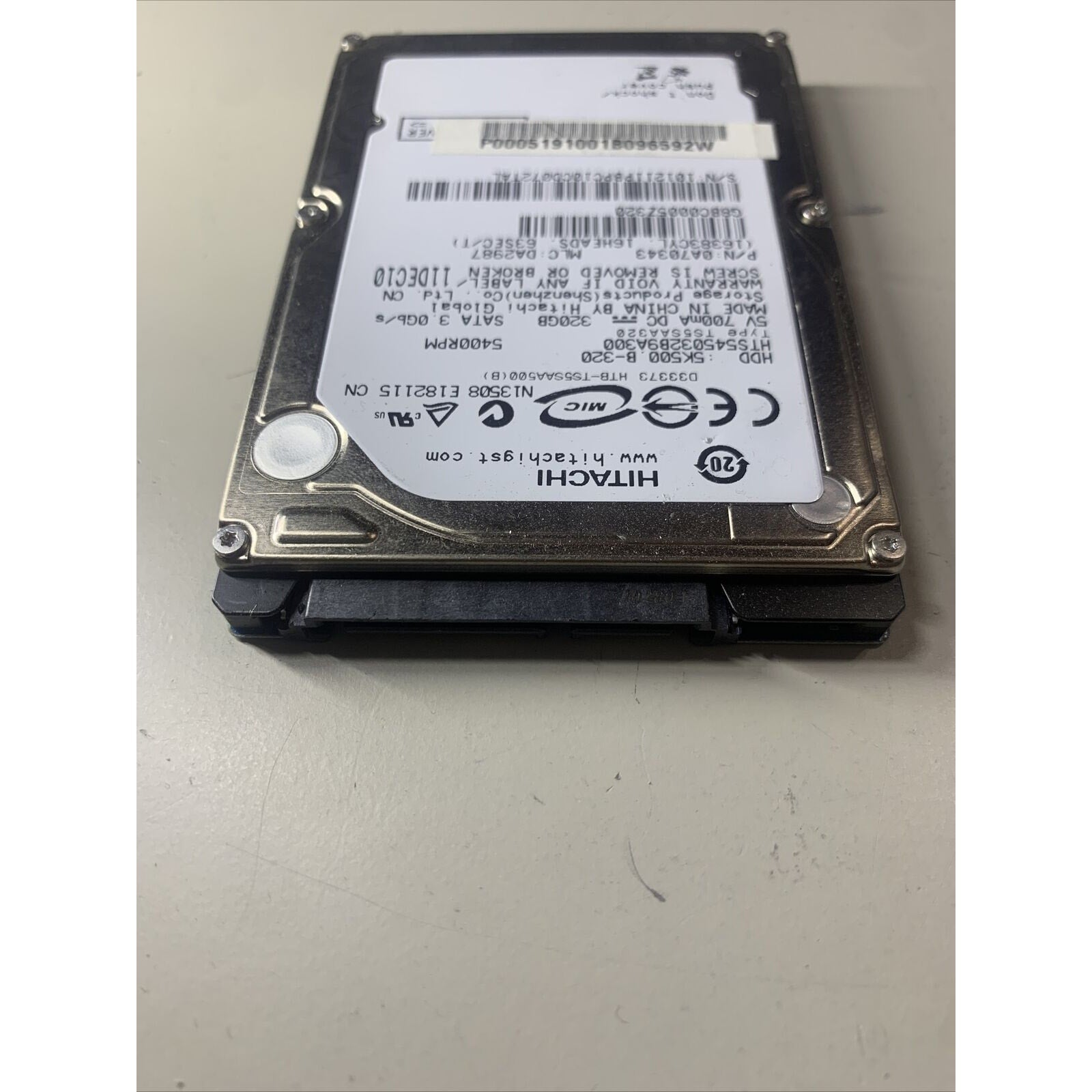 Hitachi 320GB HTS545032B9A300 5400RPM 2.5" SATA 5K500.B-320 Laptop HDD