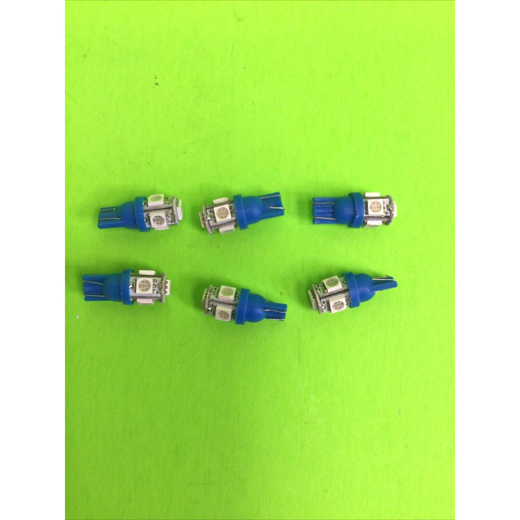 10x T10 5SMD 5050 Car LED Wedge Light Plate License Bulbs Blue