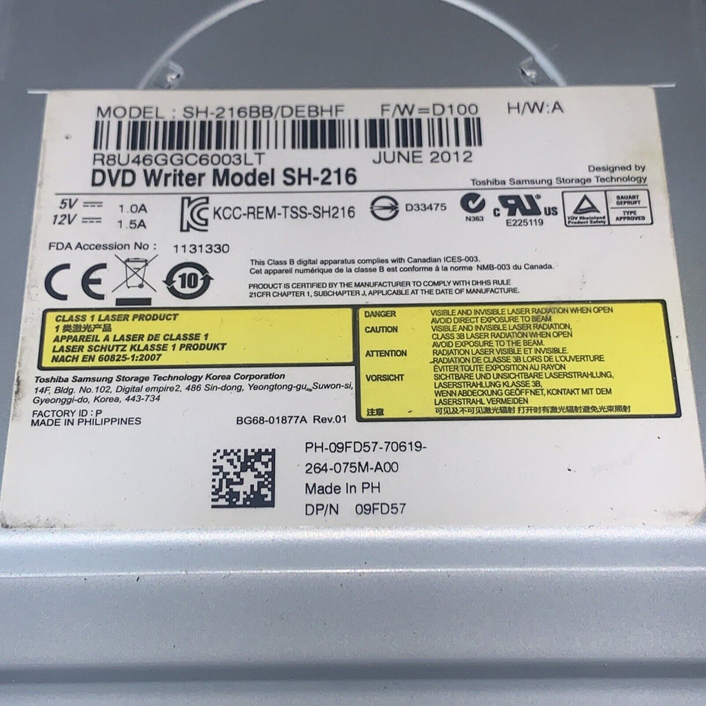 Dell SH-216 DVD Multi-Recorder DVDRW Drive P7G5K 2YD8R 9FD57 - SH-216BB/DEBHF