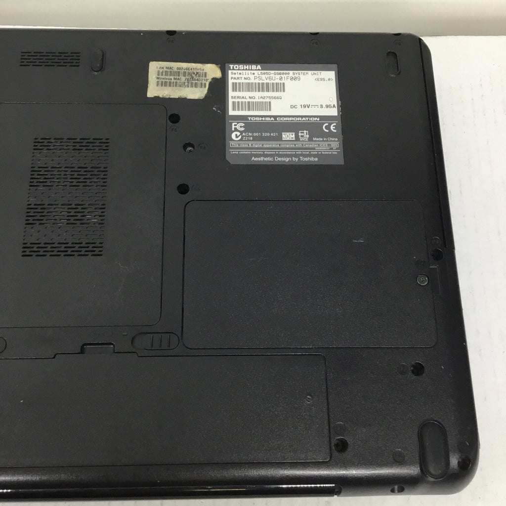 TOSHIBA Satellite L505D-GS6000 AMD Vision 15.6” 4 GB No HDD No Adapter