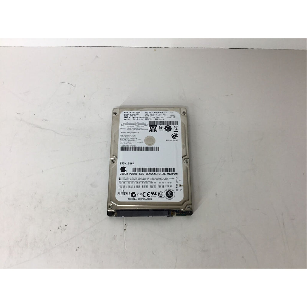 Apple Fujitsu 2.5" 250GB SATA Hard Drive For MacBook MJA2250BH 655-1546A