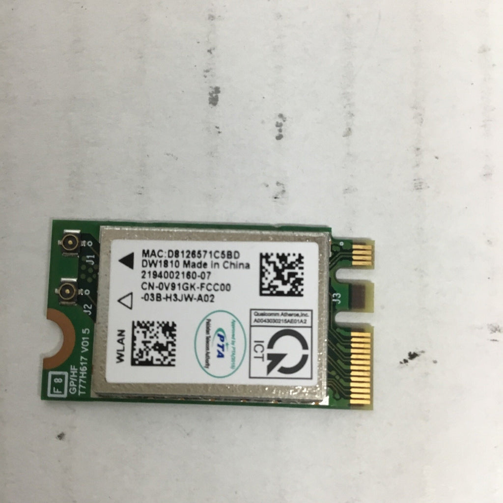 Dell Inspiron QUALCOMM DW1810 Wireless WiFi BT NGFF M.2 Combo Card V91GK 0V91GK
