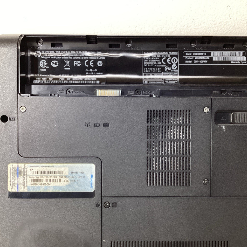 HP G56-129WM 15" Laptop Intel Celeron 3GB RAM 250GB HDD - For Parts