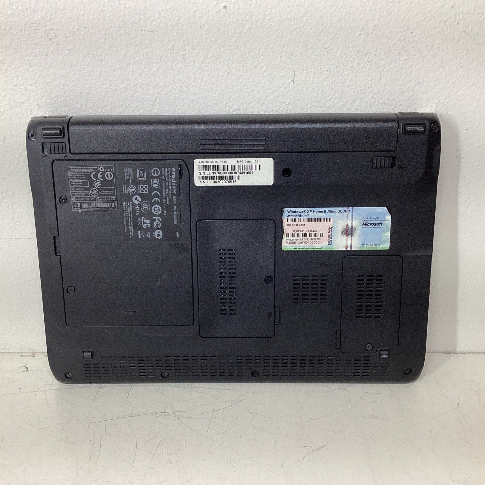 Emachines M250-1915 10.1" Laptop Intel Atom N270 1GB RAM 160GB HDD