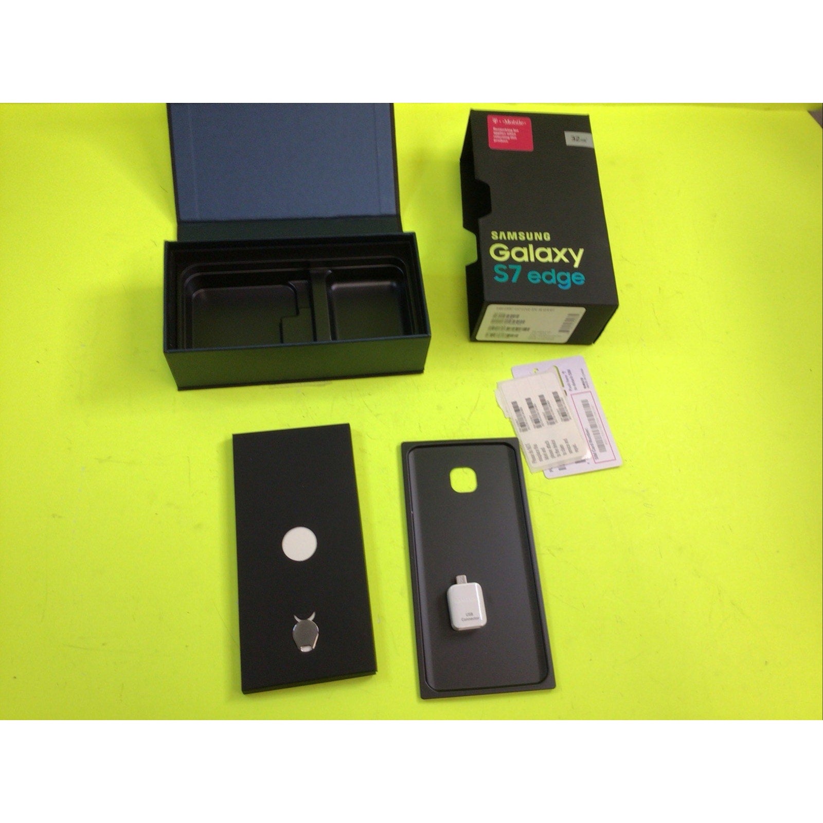 Samsung Galaxy S7 Edge Empty Retail Box w/Manual Adapter and Sim Tool