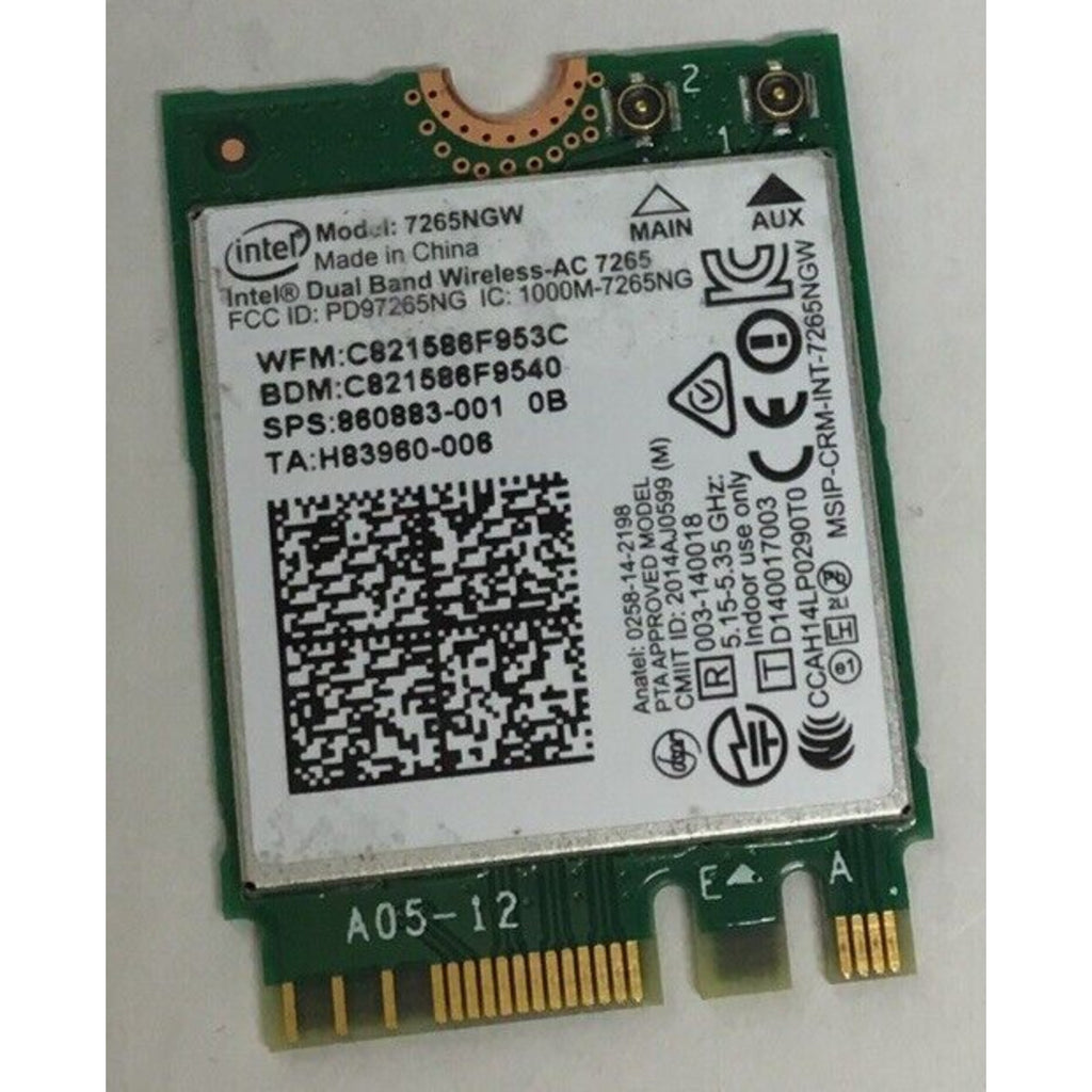 Dell Inspiron 13 7348 Intel Dual Band WiFi Wireless BlueTooth 7265NGW H35123-001